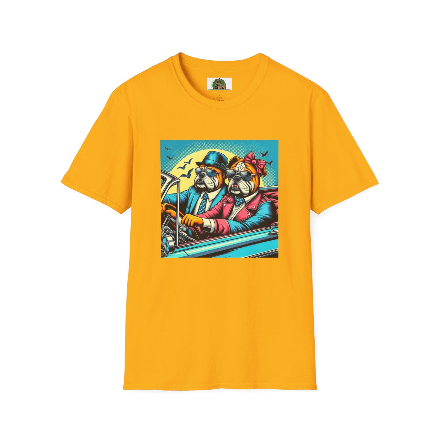 Wacky Bulldog couple t shirt T-Shirt Printify S Gold
