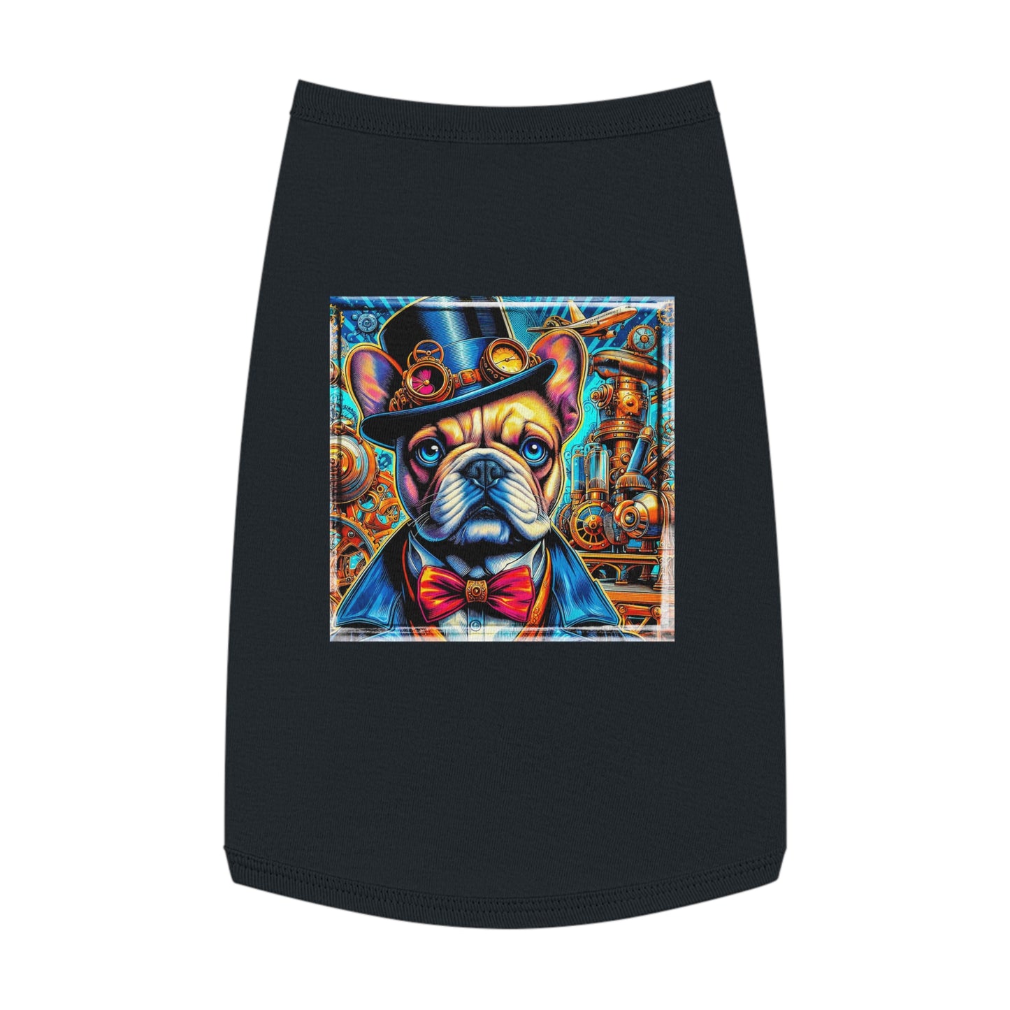 Pet Tank Top French Bulldog Pets Printify L Black