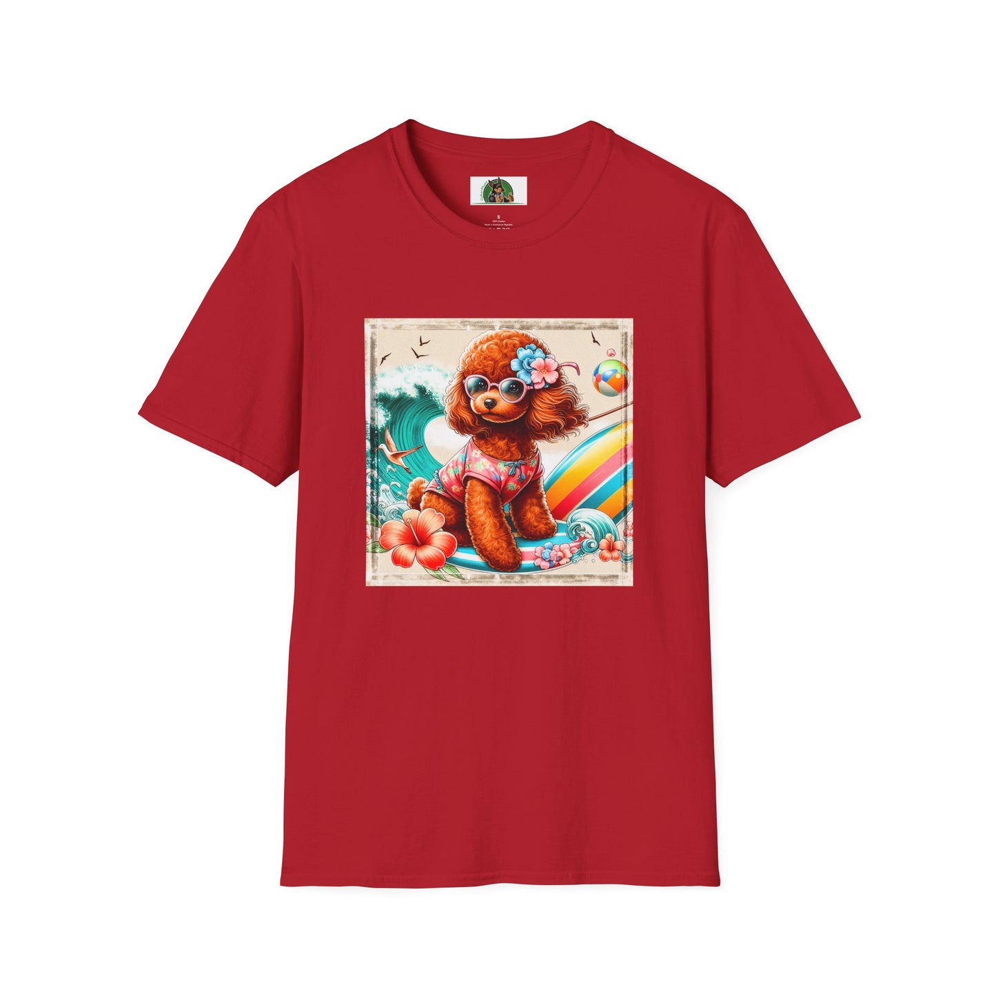 Poodle T-Shirt Printify S Cherry Red