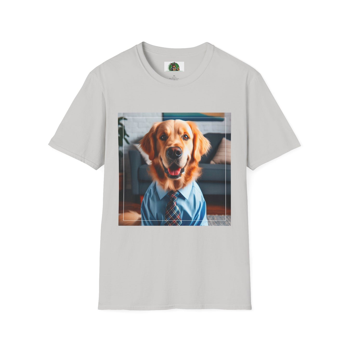 Golden Retriever T-Shirt Printify S Ice Grey