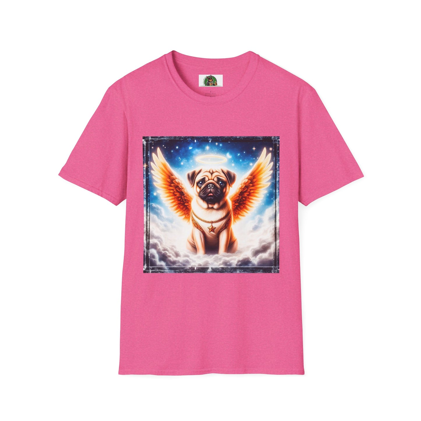 Pugs T-Shirt Printify S Heather Heliconia 