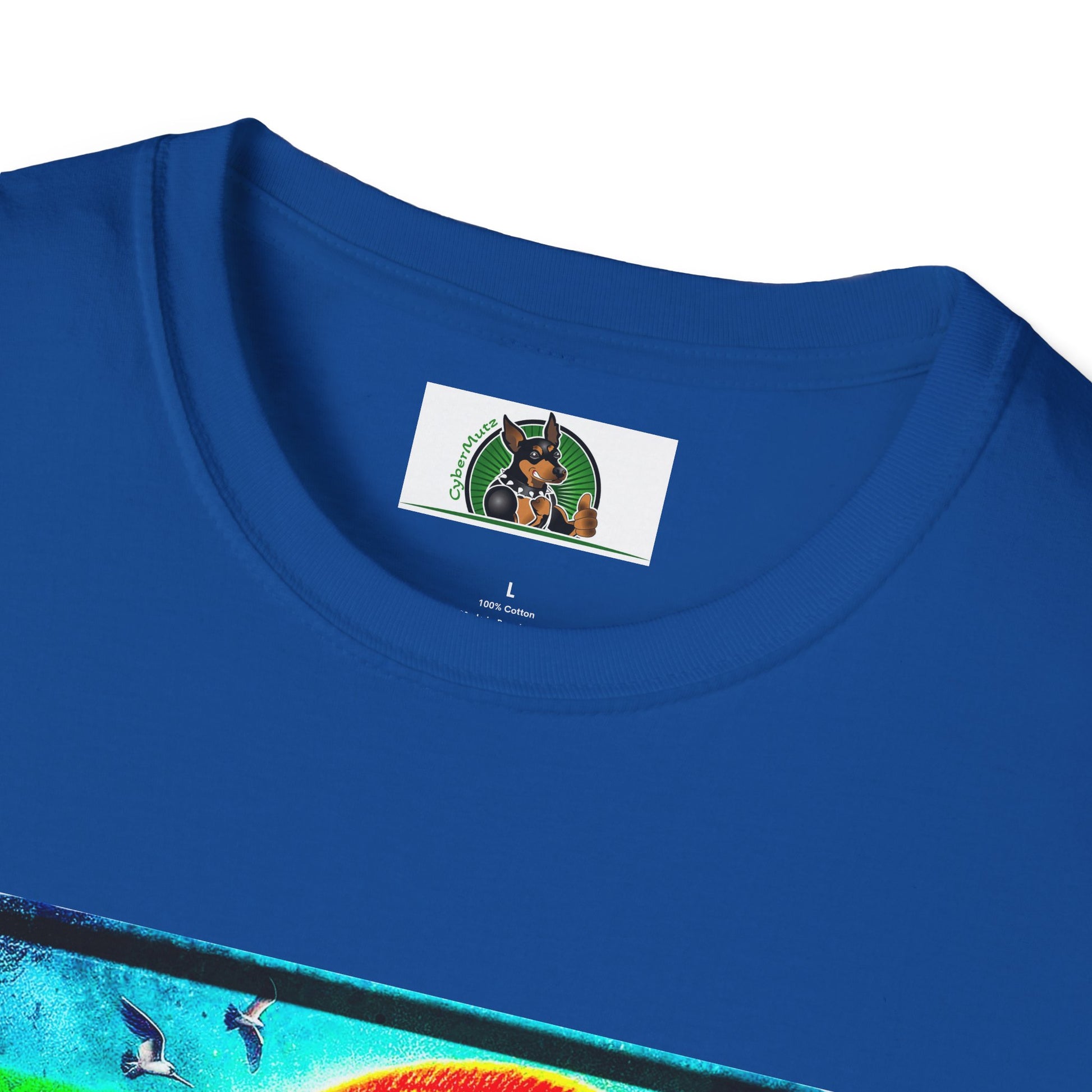 Basset Hound Rasta Dog Playing Guitar T-Shirt Printify