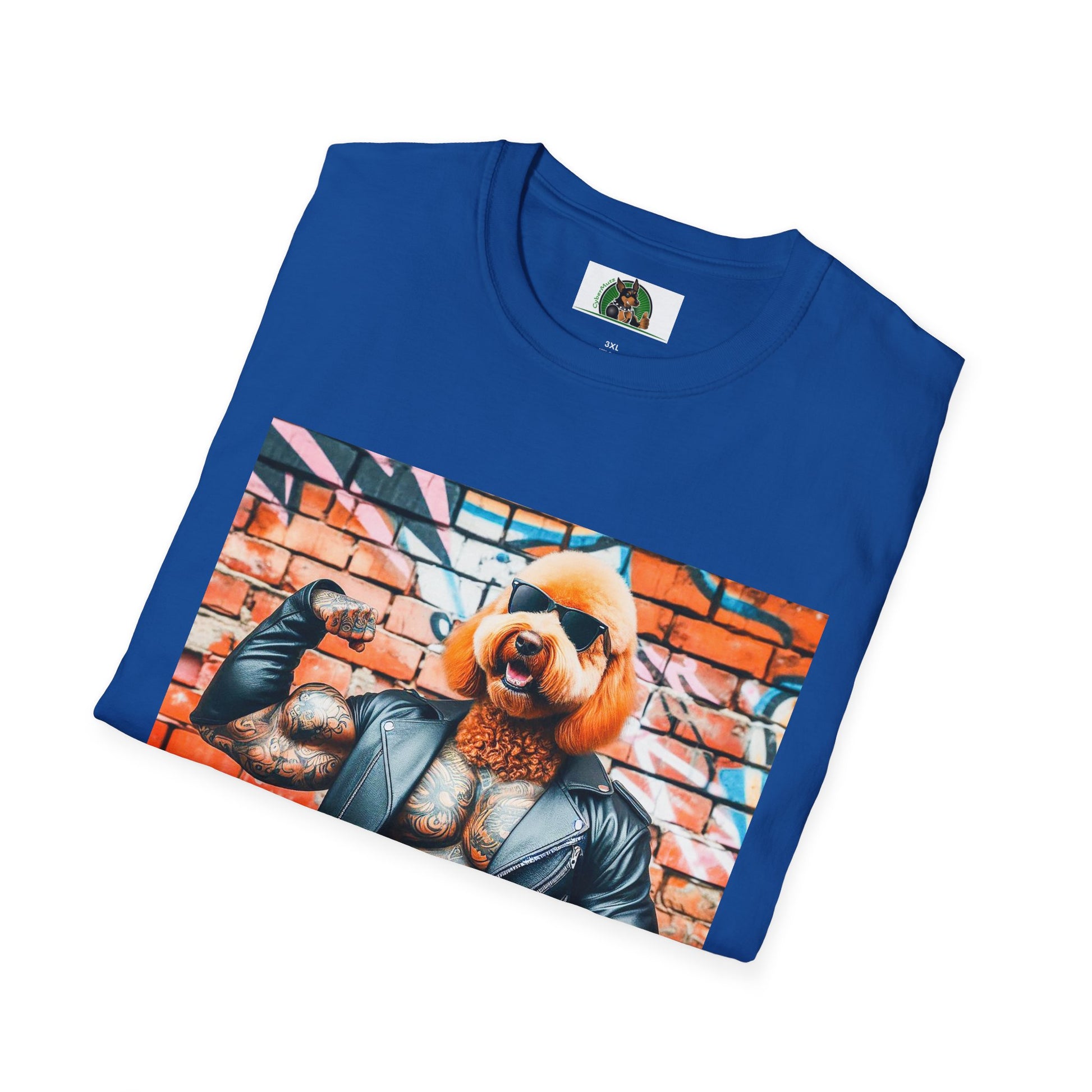 Golden Doodle muscles t shirt T-Shirt Printify