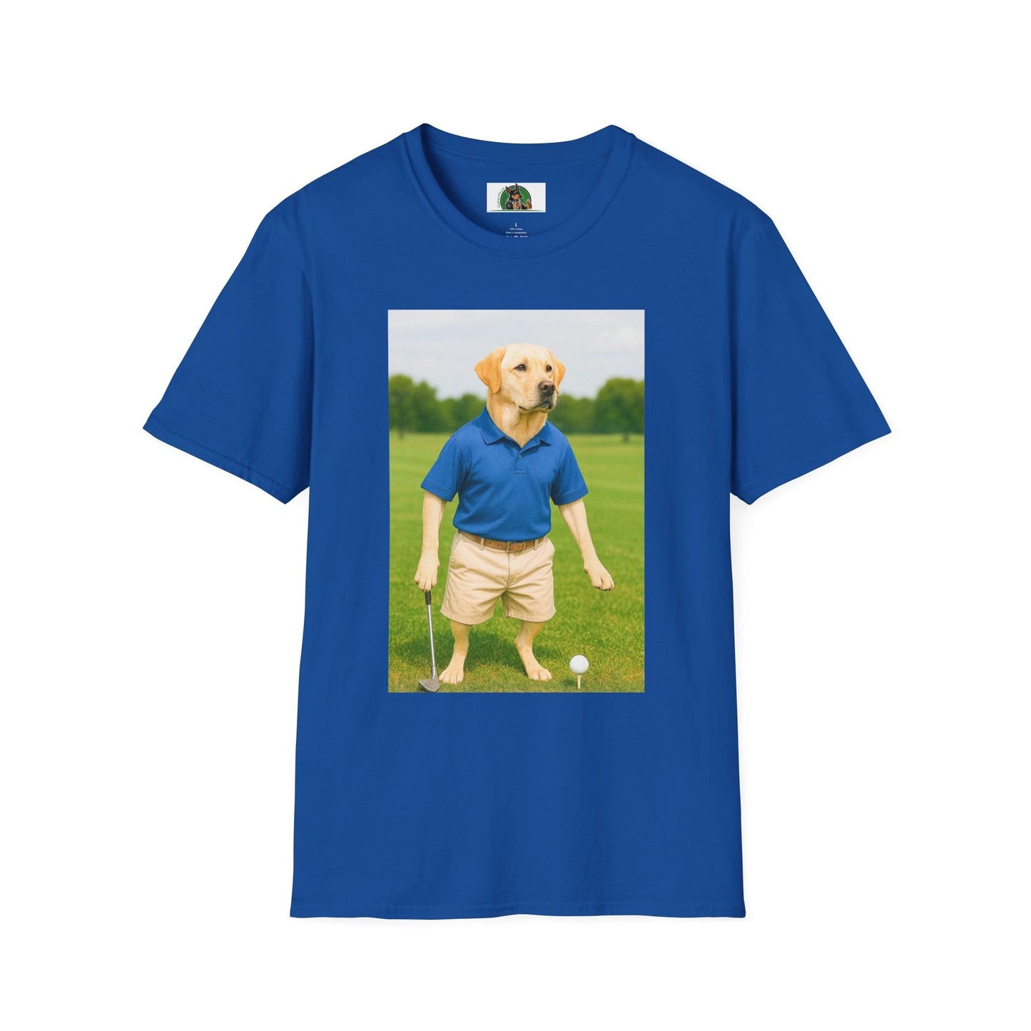 Labrador Retriever Golf T-Shirt — Sports Dog Tee for Dog Lovers T-Shirt Printify Royal S
