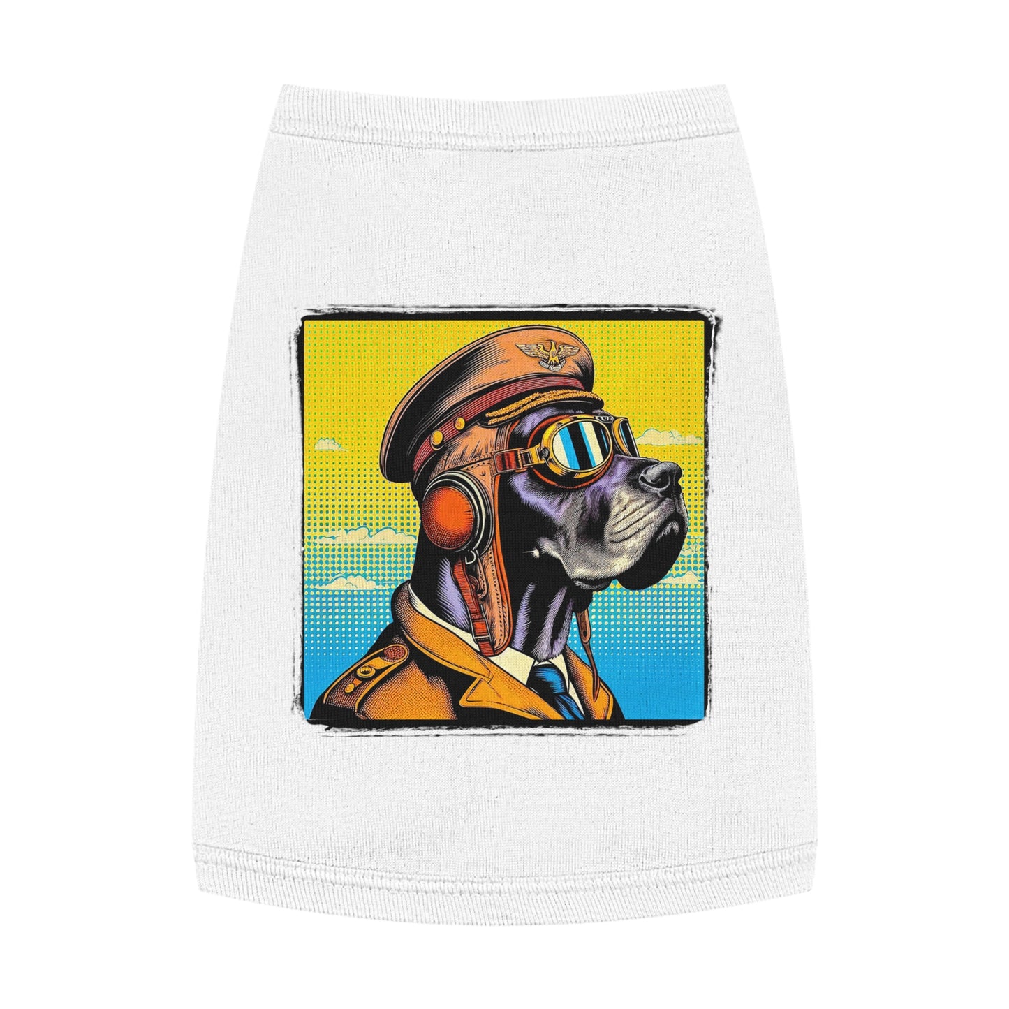 Pet Tank Top Great Dane Pets Printify M White 