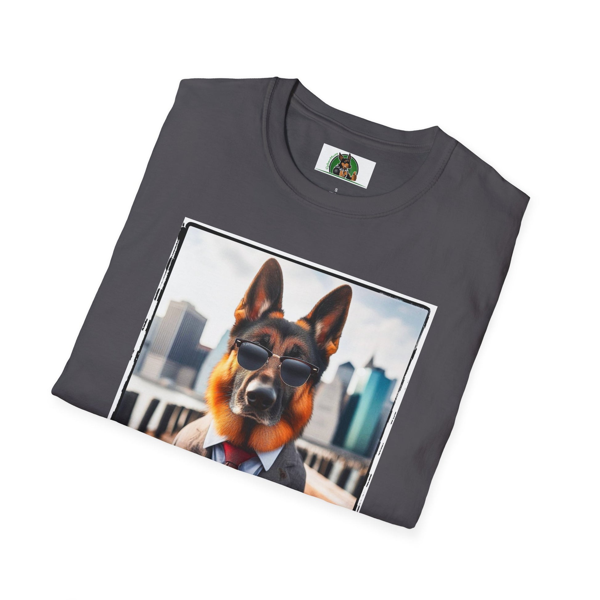 German Shepherd suit and tie shirt T-Shirt Printify