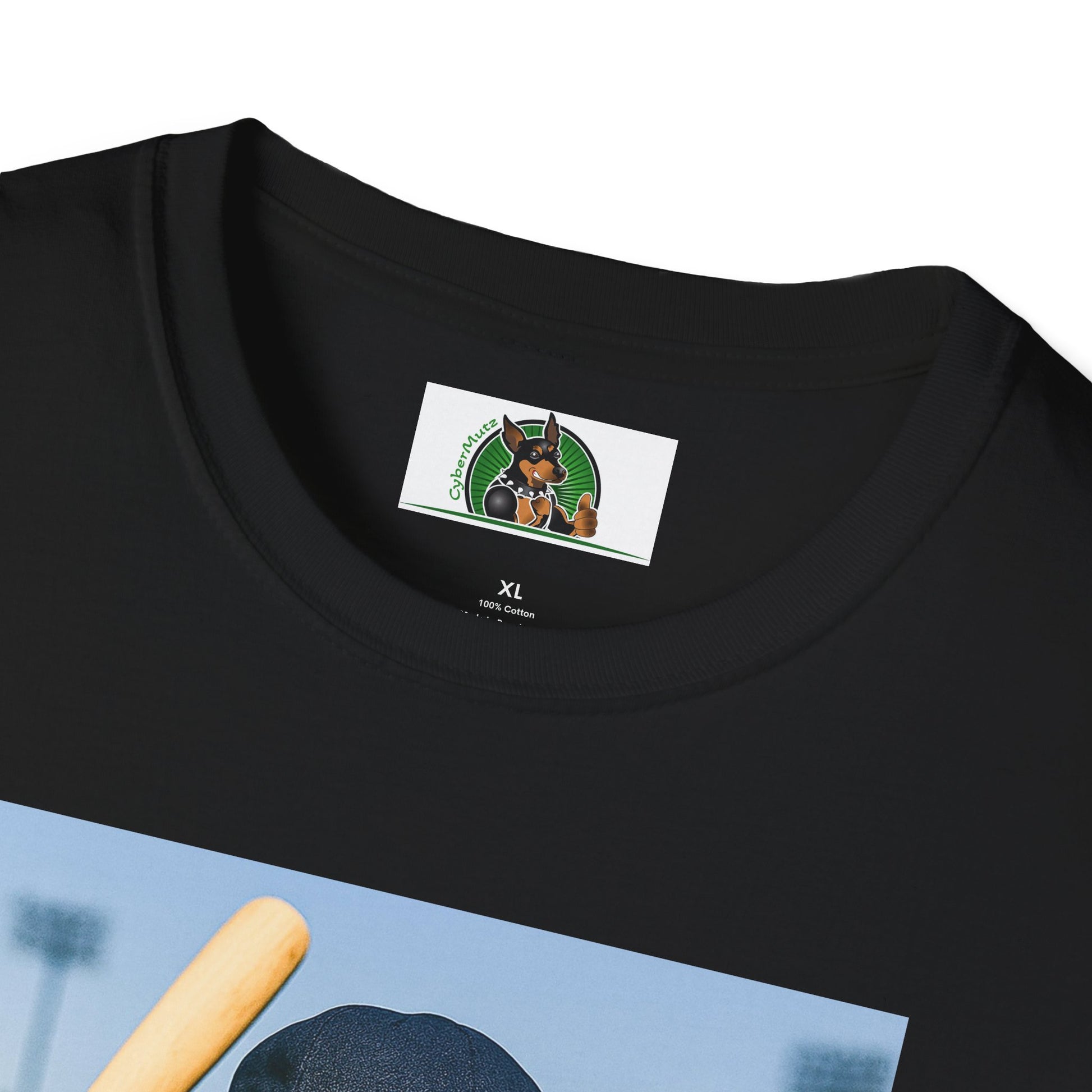 Baseball Doberman Sports T-Shirt T-Shirt Printify