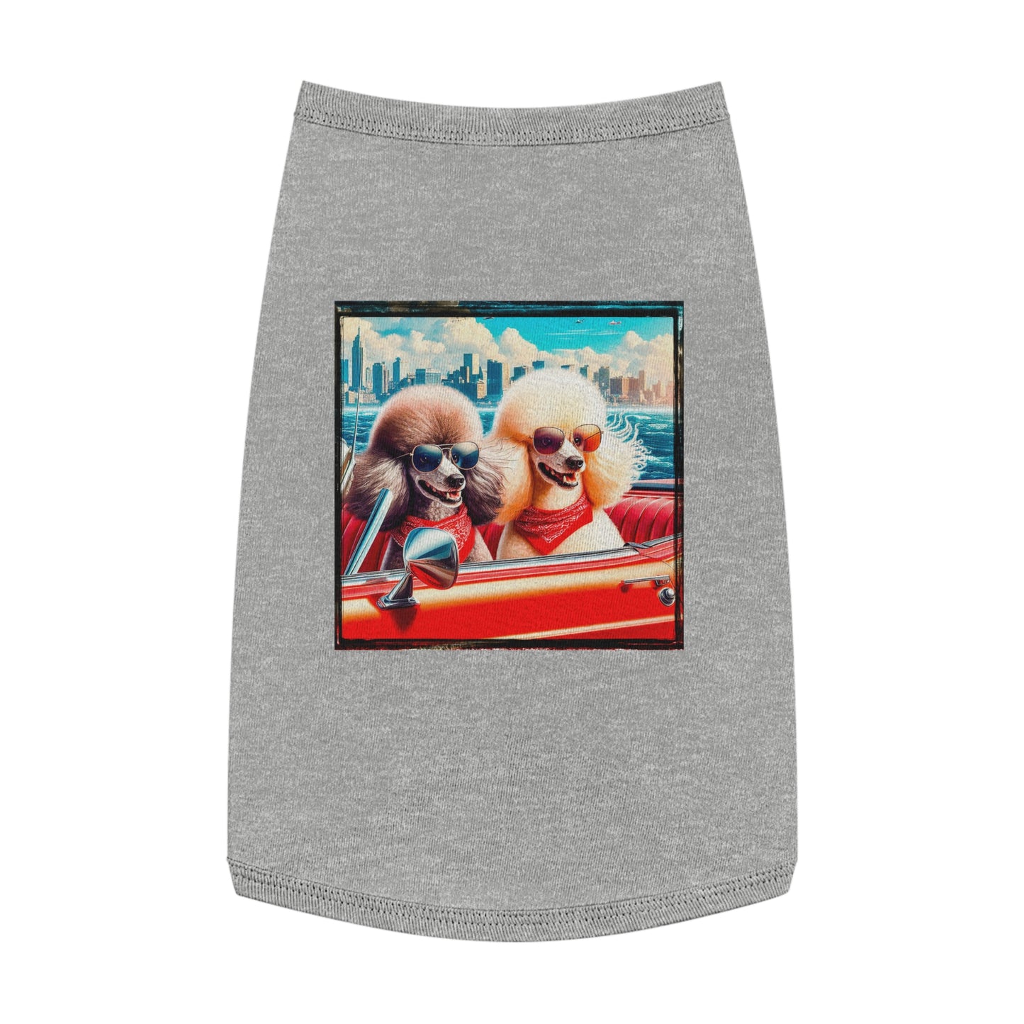 Wacky Pet Tank Top Poodle Pets Printify L Heather 