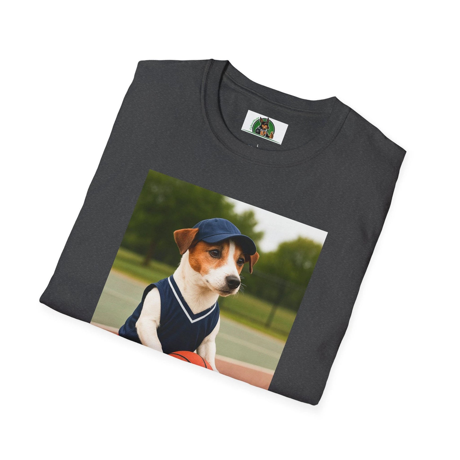 Jack Russell Basketball T-Shirt — Sports Dog Tee for Dog Lovers T-Shirt Printify