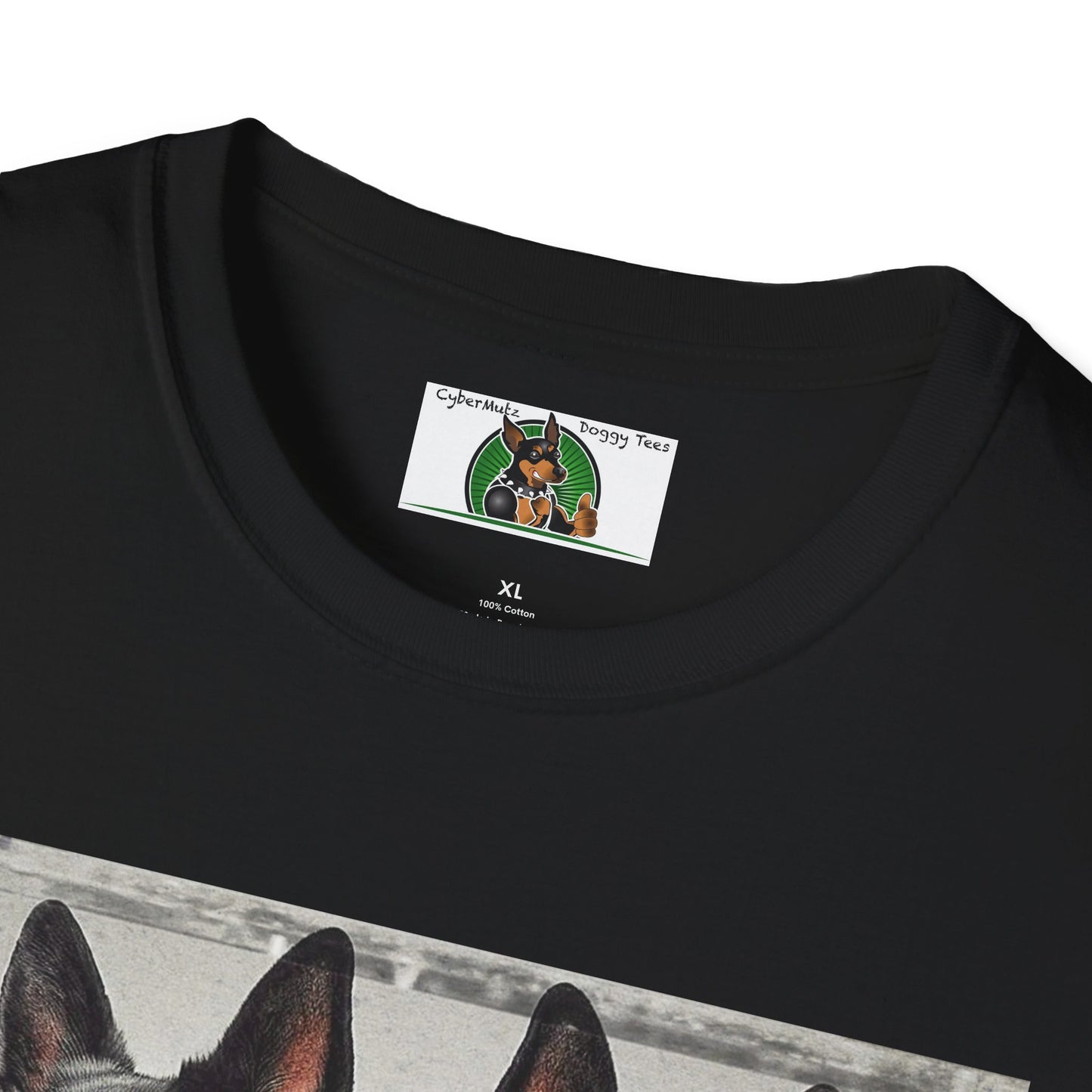 Muscle Twins Black German Shepherds Unisex Softstyle T-Shirt