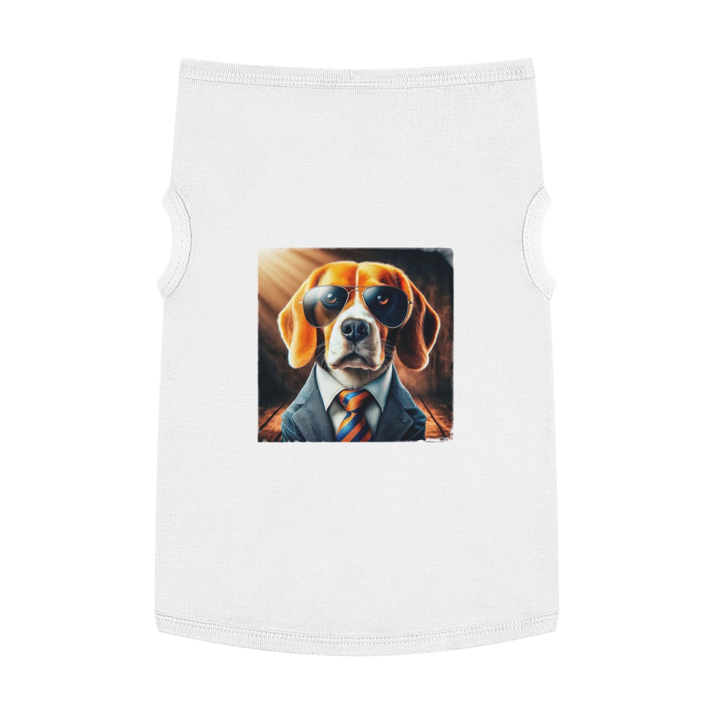 Pet Tank Top Beagle In Suit Pets Printify XL White 