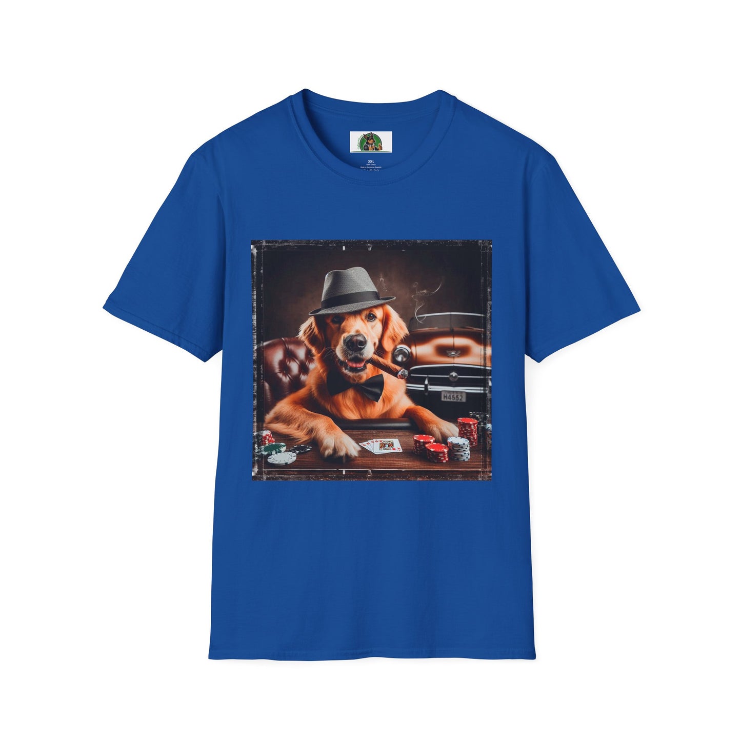 Golden Retriever playing poker shirt T-Shirt Printify XS Royal