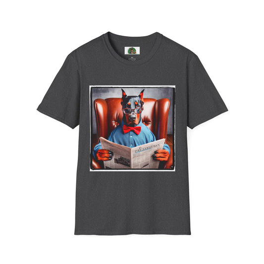 Doberman Sunday morning t shirt T-Shirt Printify XS Dark Heather