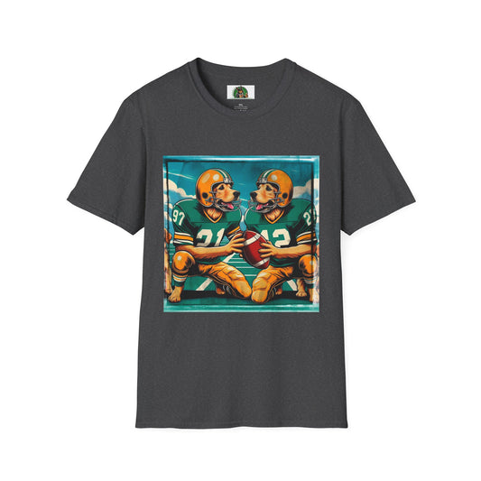 Golden Retriever football friends shirt T-Shirt Printify XS Dark Heather