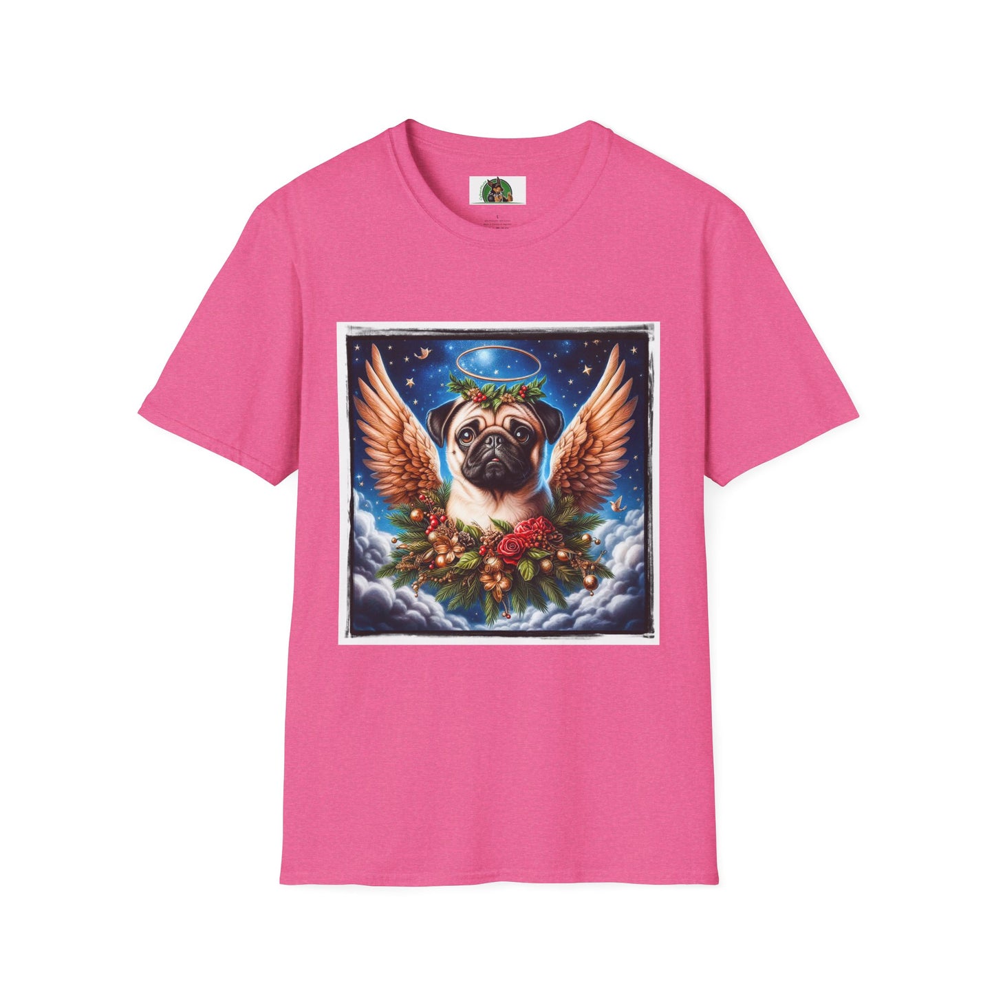 Pugs T-Shirt Printify S Heather Heliconia 