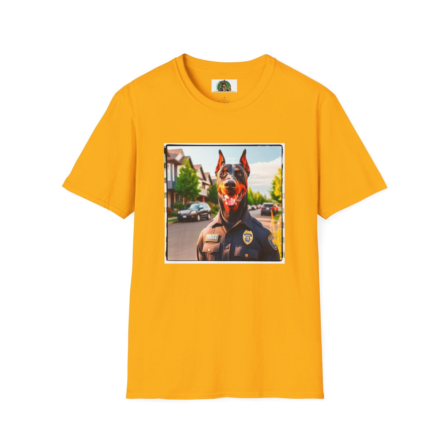 Doberman T-Shirt Printify S Gold 