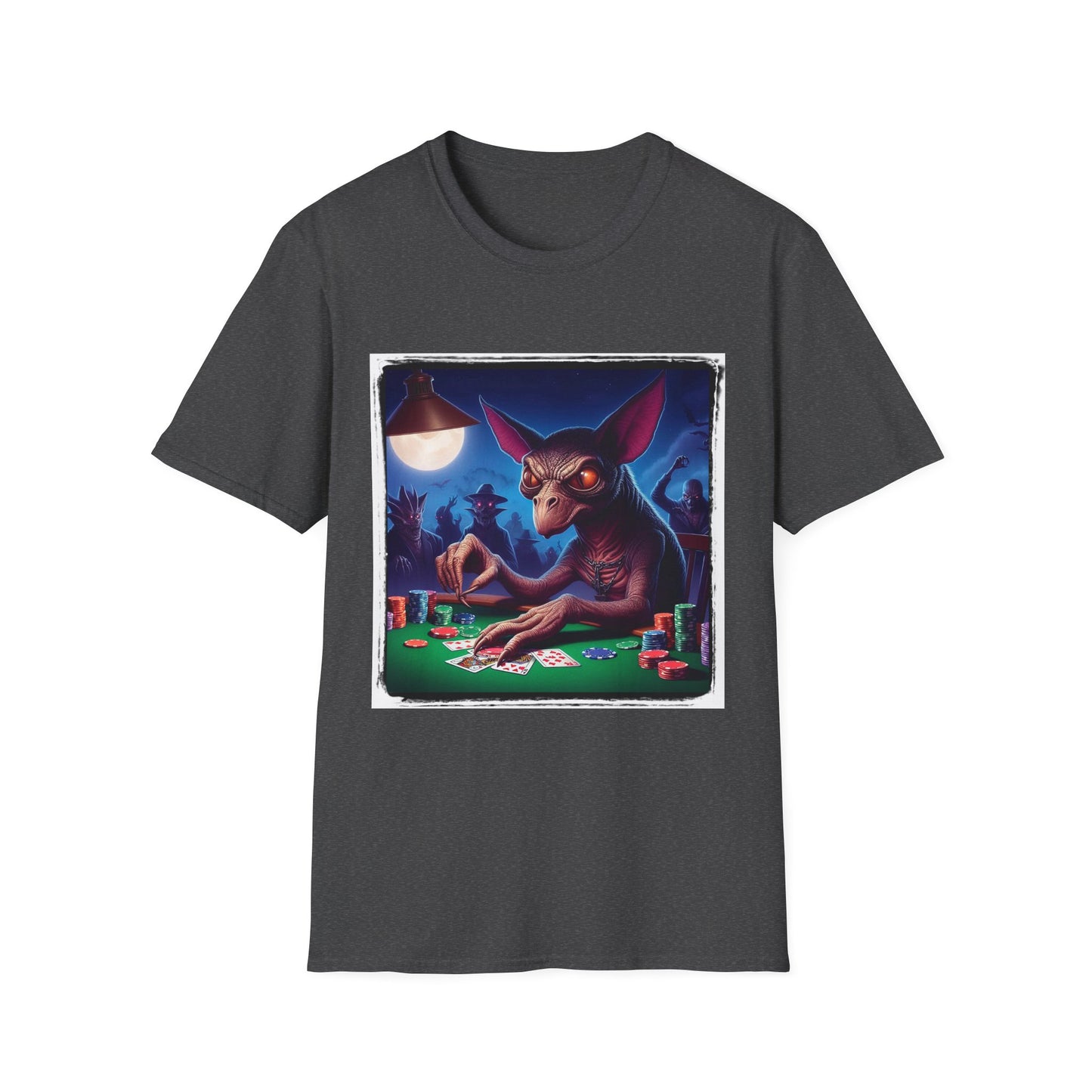 Chupacabra card playing t shirt T-Shirt Printify XS Dark Heather