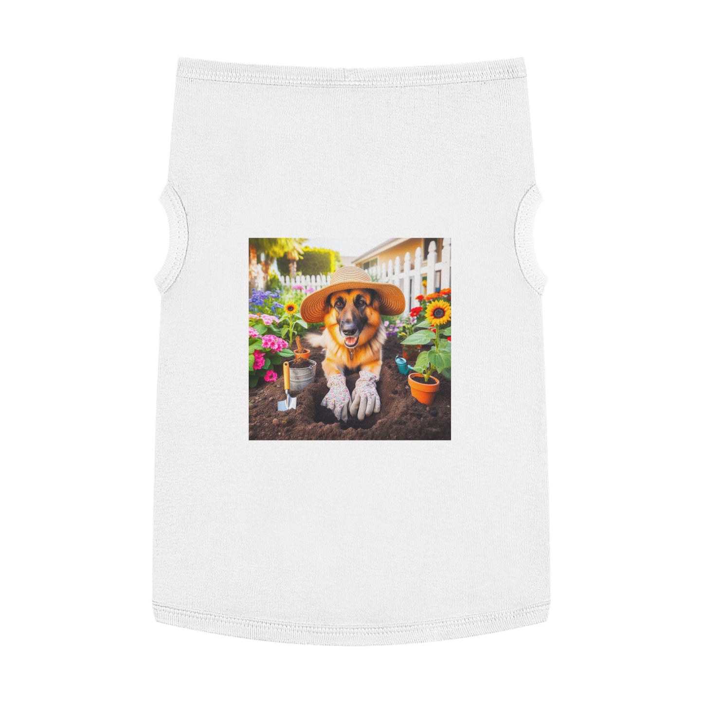 Pet Tank Top German Shepherd Pets Printify XL White