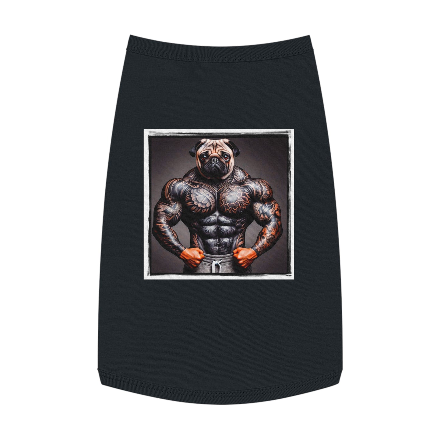 Pet Tank Top Pug Pets Printify L Black 