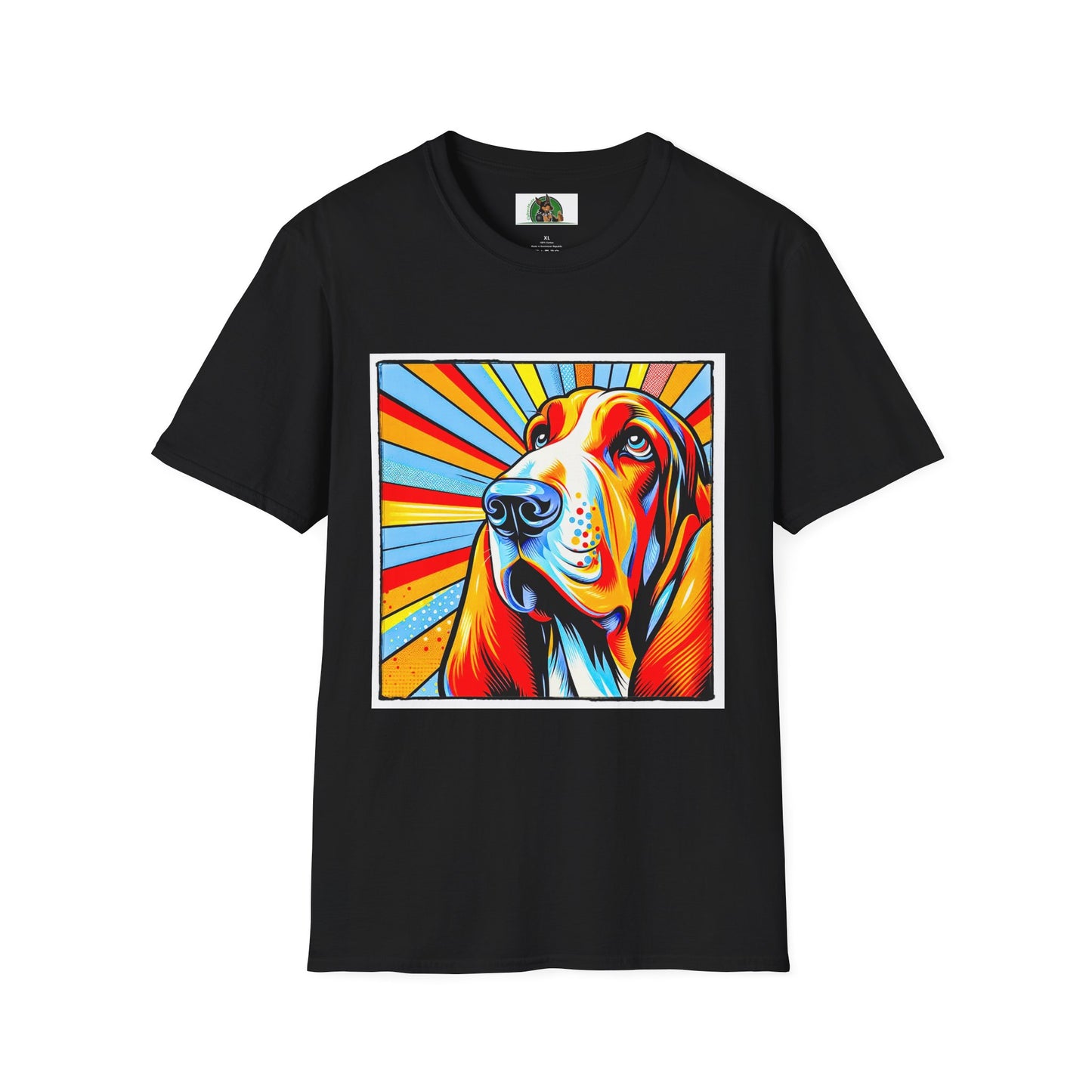 Basset Hound Pop Art Shirt T-Shirt Printify XS Black 