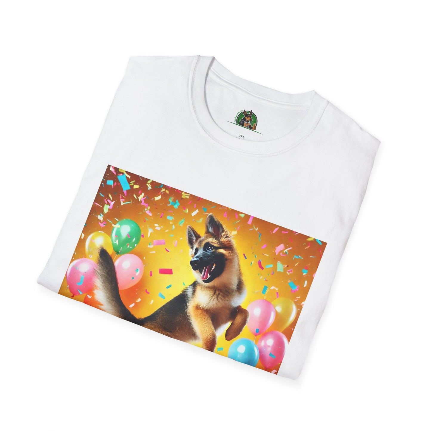 German Shepherd T-Shirt - Dancing Dog Design T-Shirt Printify