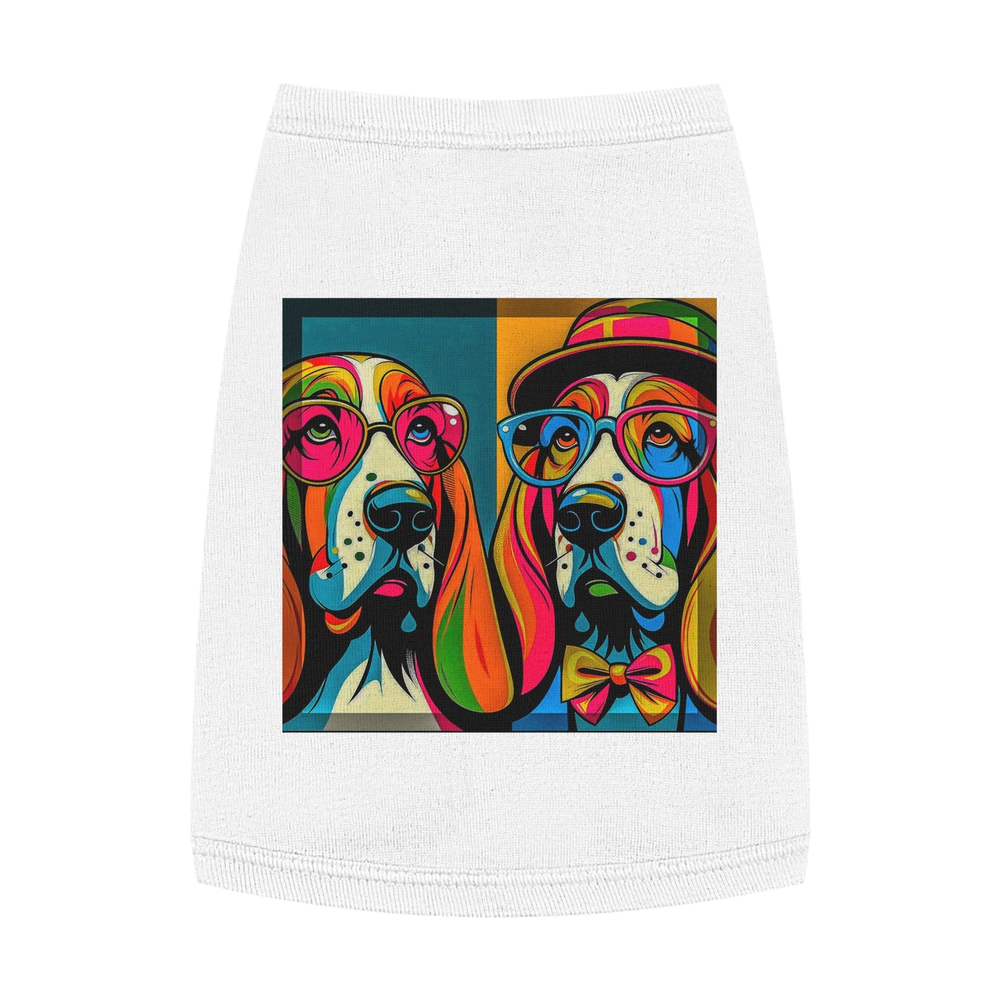 Pet Tank Top Basset Hound Pets Printify M White