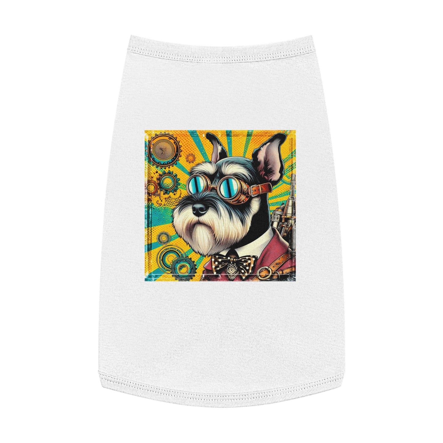 Pet Tank Top Miniature Schnauzer Pets Printify L White 