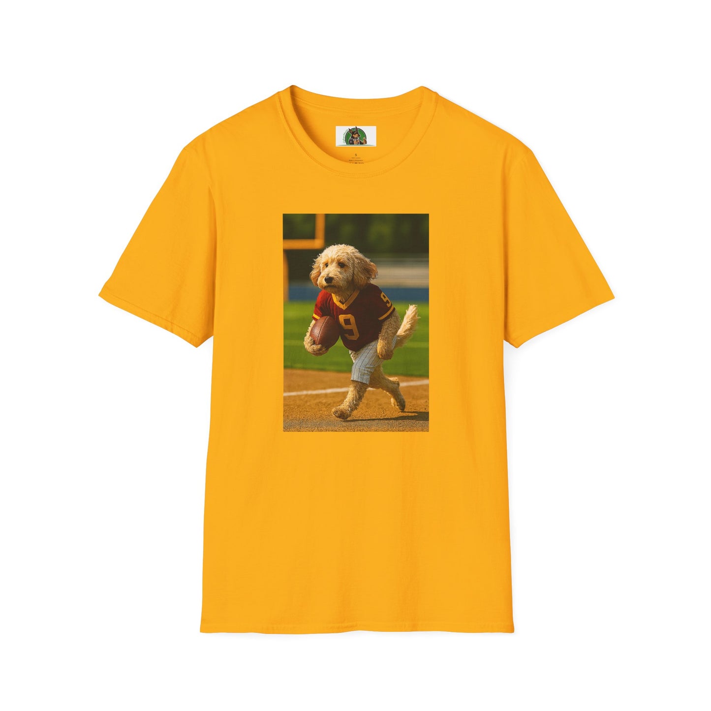Sports Cockerpoo Football T-Shirt T-Shirt Printify Gold S