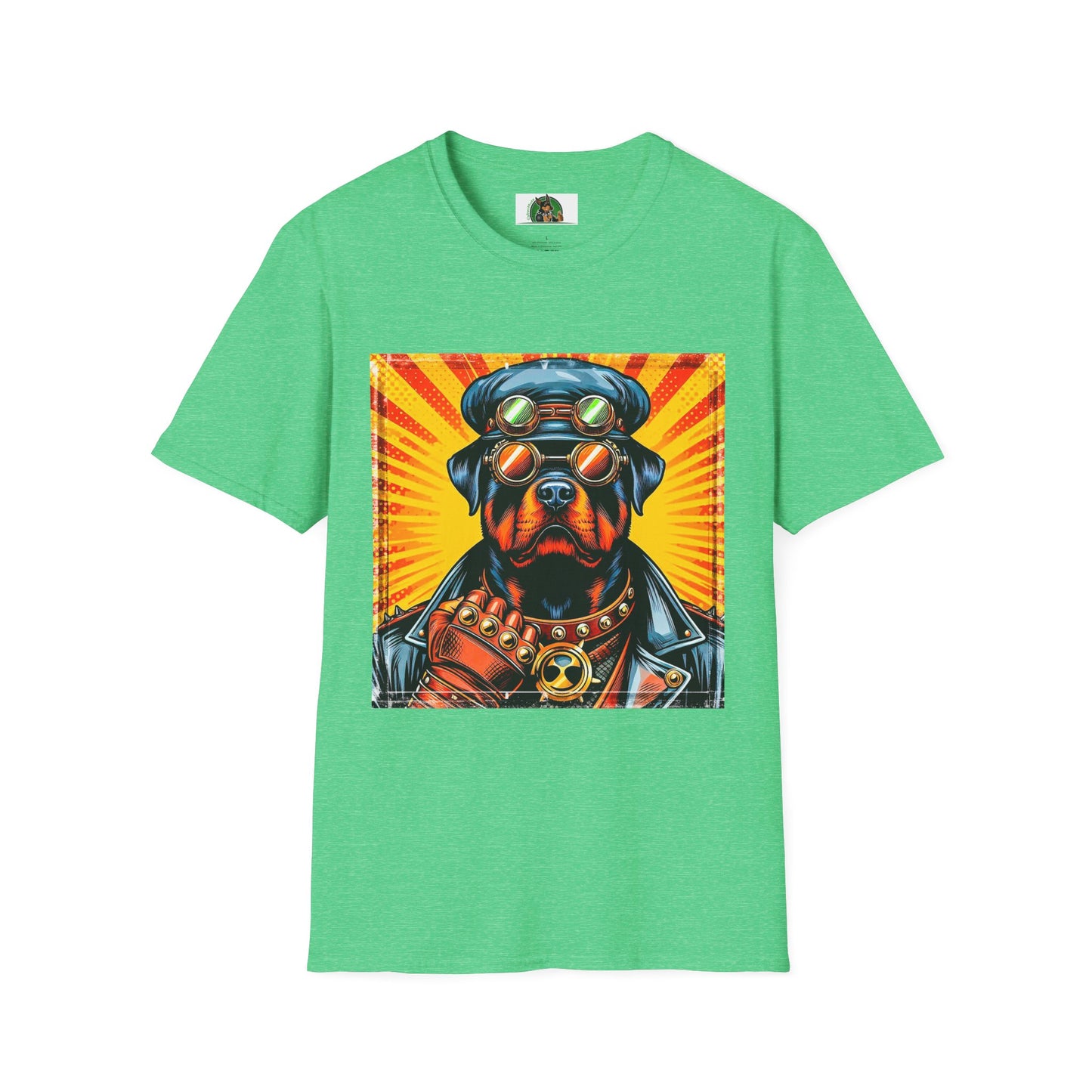 Rottweiler T-Shirt Printify S Heather Irish Green 