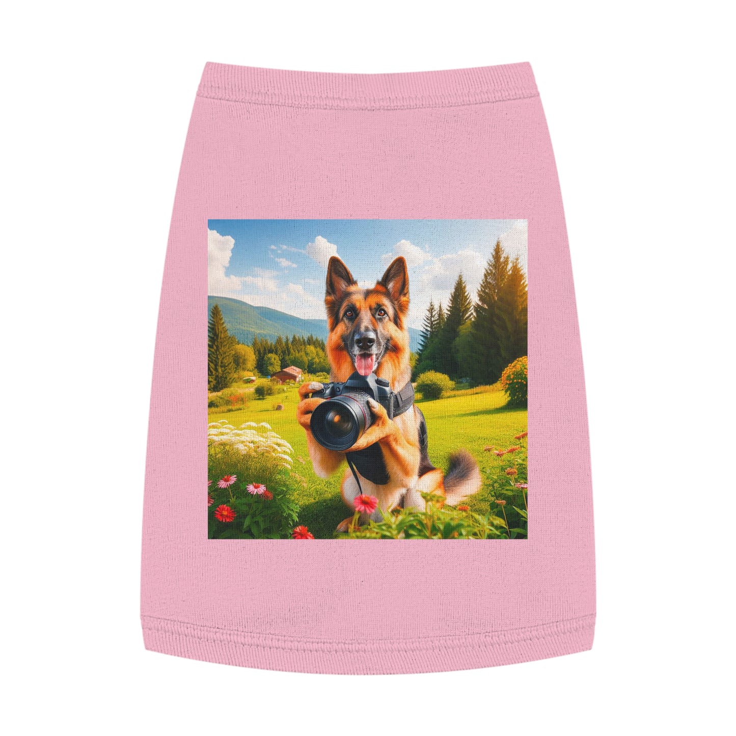 Pet Tank Top German Shepherd Pets Printify M Pink 