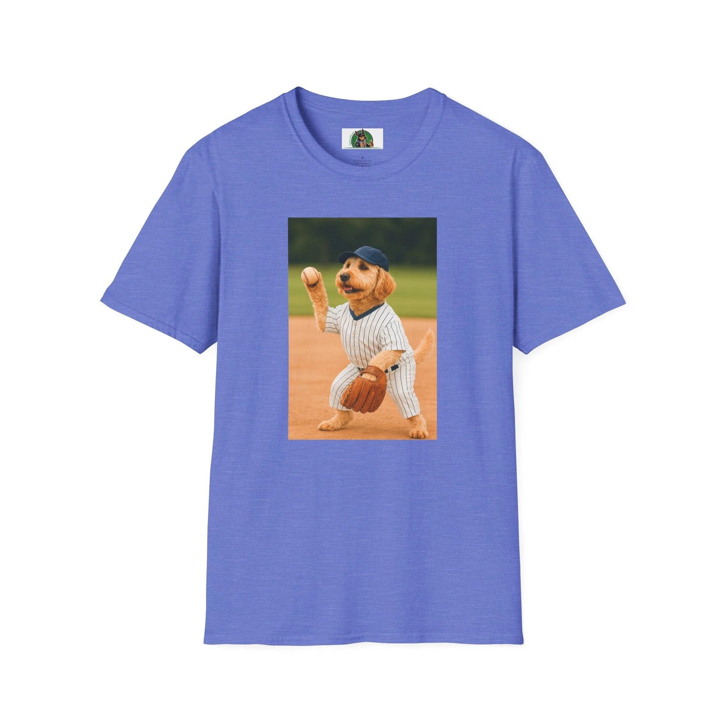 Sports Golden doodle Playing Baseball T-Shirt T-Shirt Printify Heather Royal S