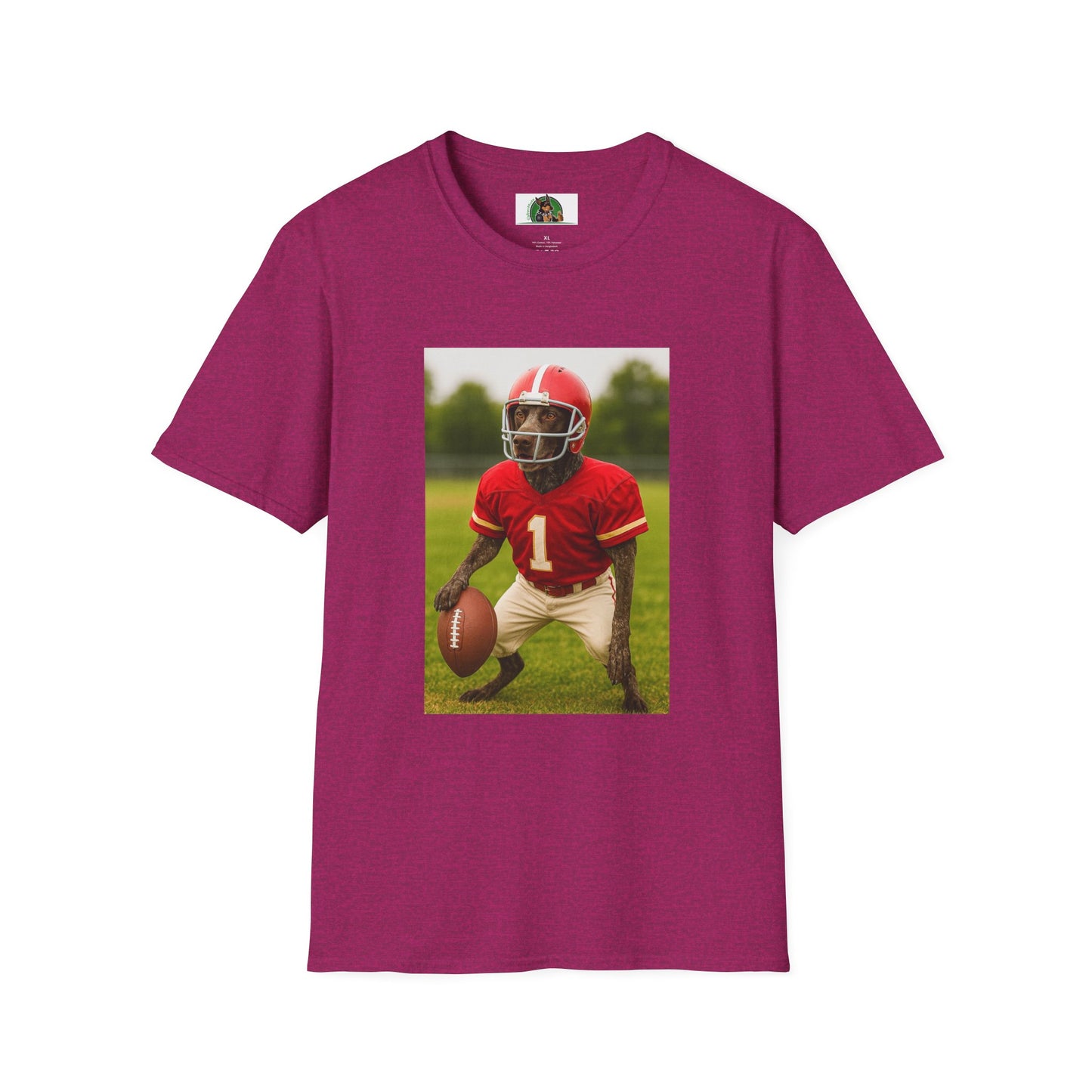German Shorthaired Pointer Football T-Shirt — GSP Sports Tee T-Shirt Printify Antique Heliconia S