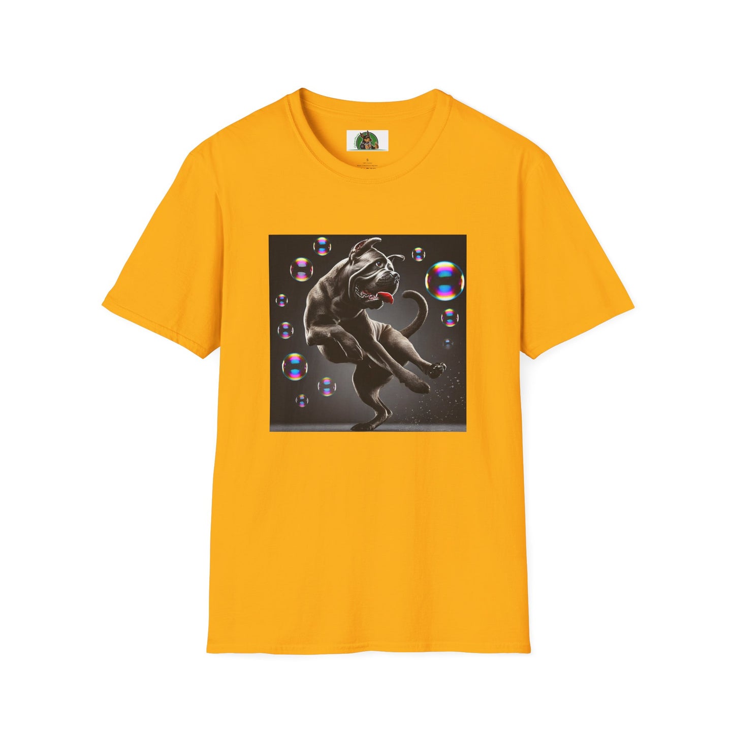 Dancing Cane Corso Softstyle T-Shirt T-Shirt Printify S Gold