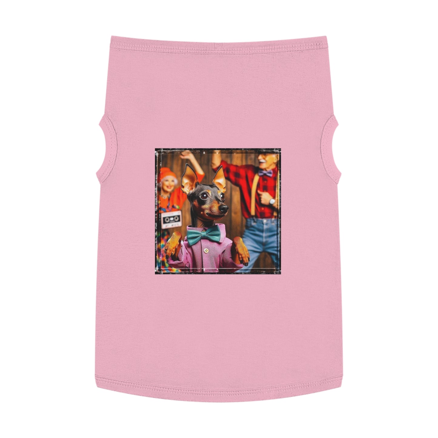 Dog Tank Top - Min Pin Tank Tops Pets Printify XL Pink 