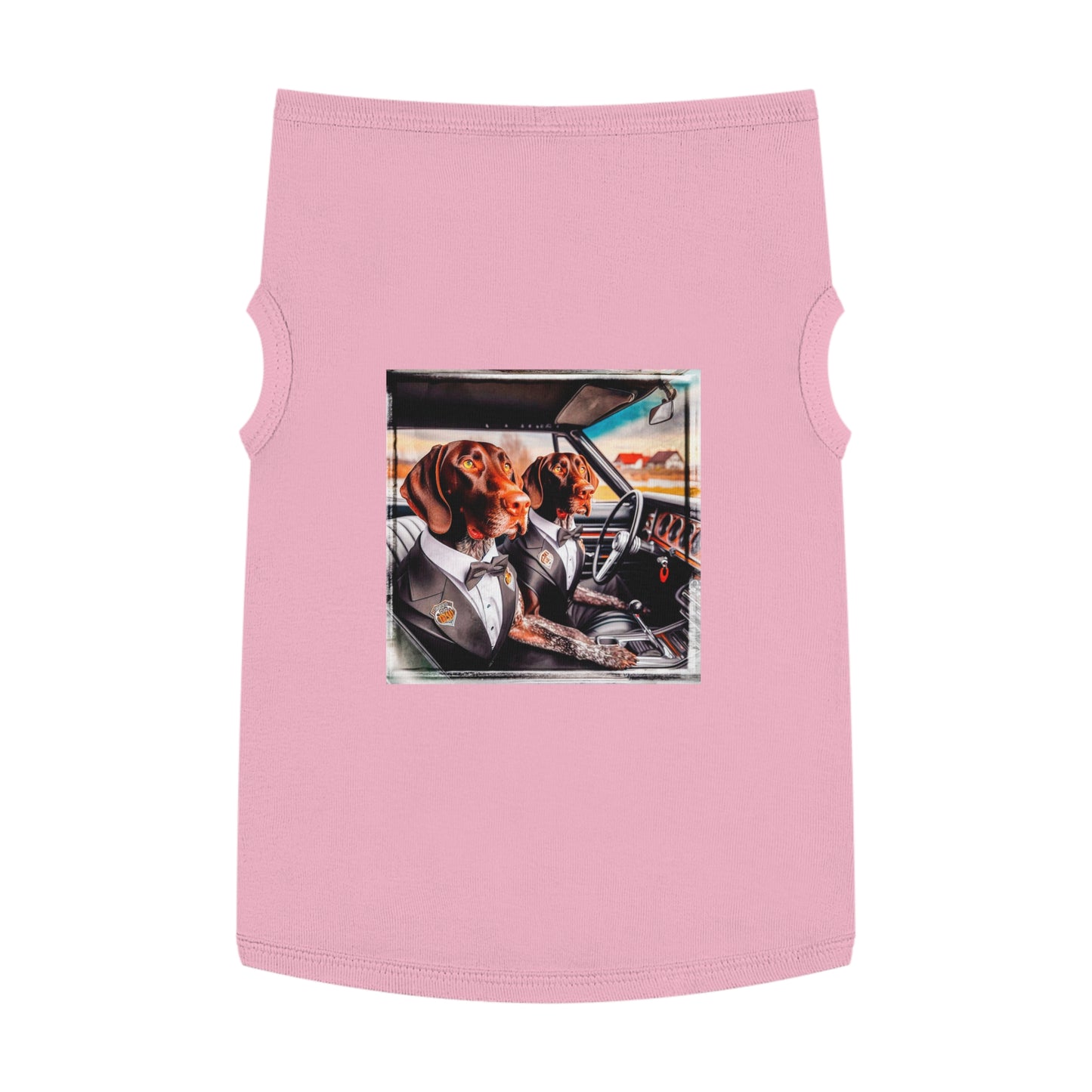 Wacky Pet Tank Top German Shorthaired Pointer handsome in suits t shirt Pets Printify XL Pink