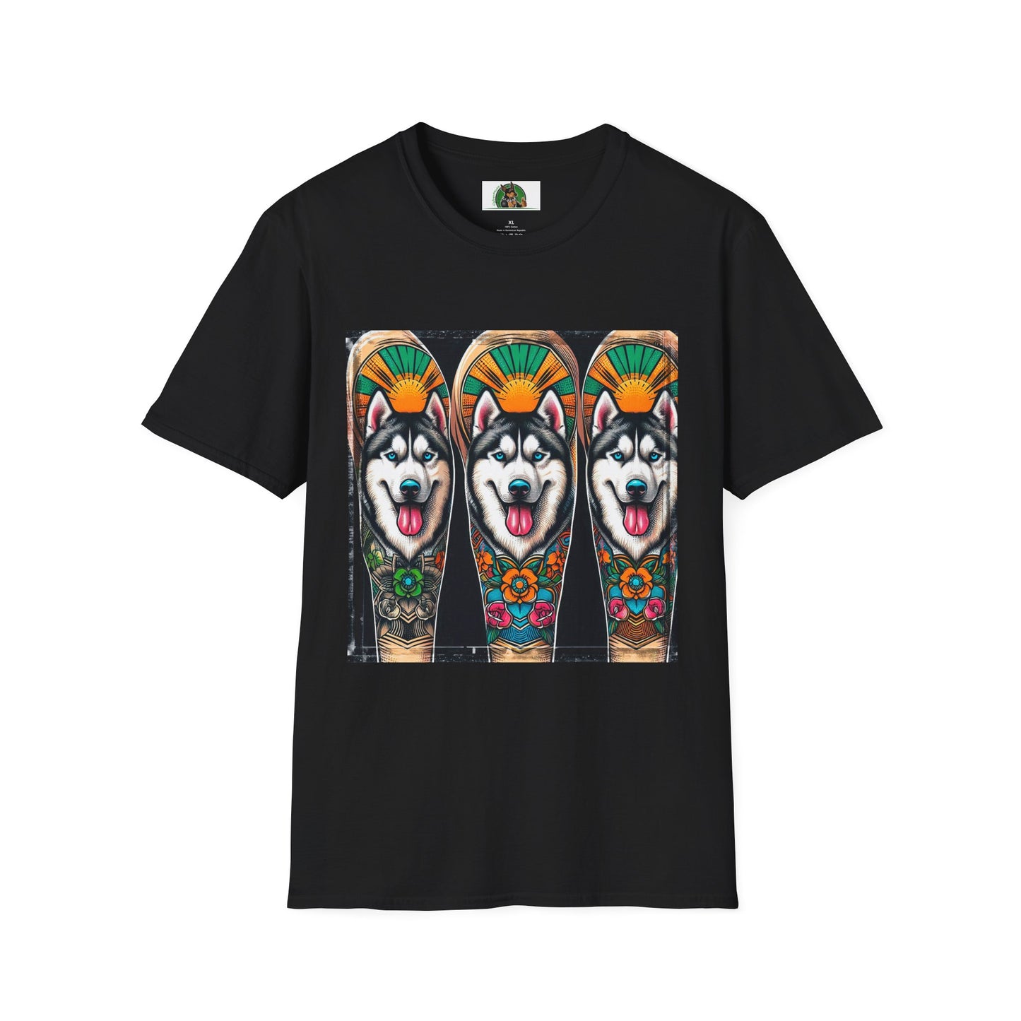 Husky T-Shirt Printify XS Black