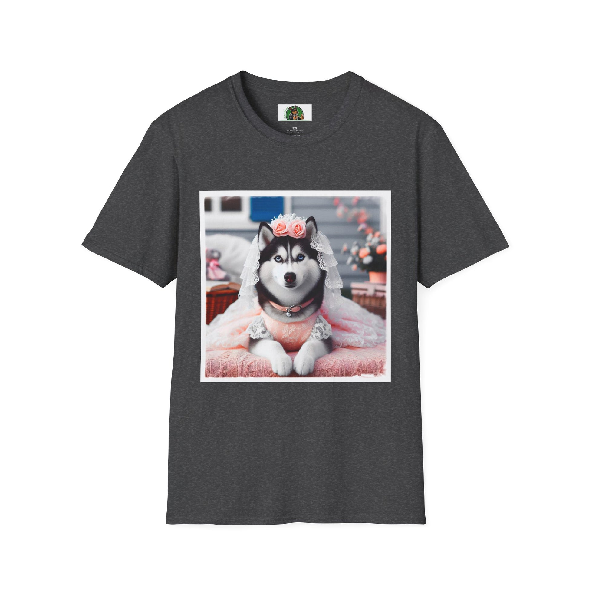 Husky T-Shirt Printify XS Dark Heather 