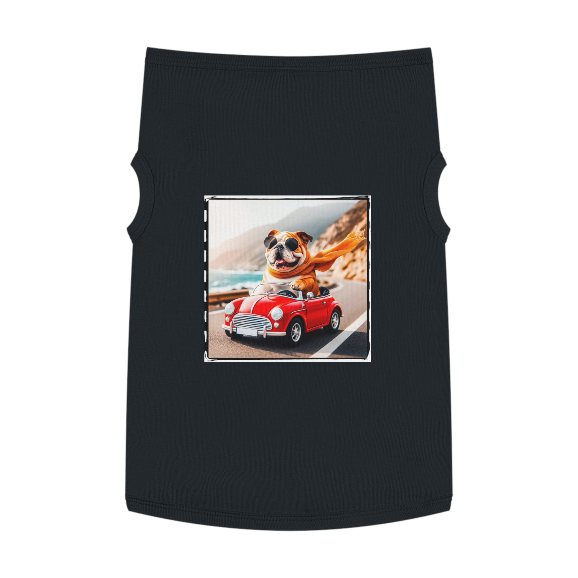 Wacky Pet Tank Top Bulldog fun in the sun t shirt Pets Printify
