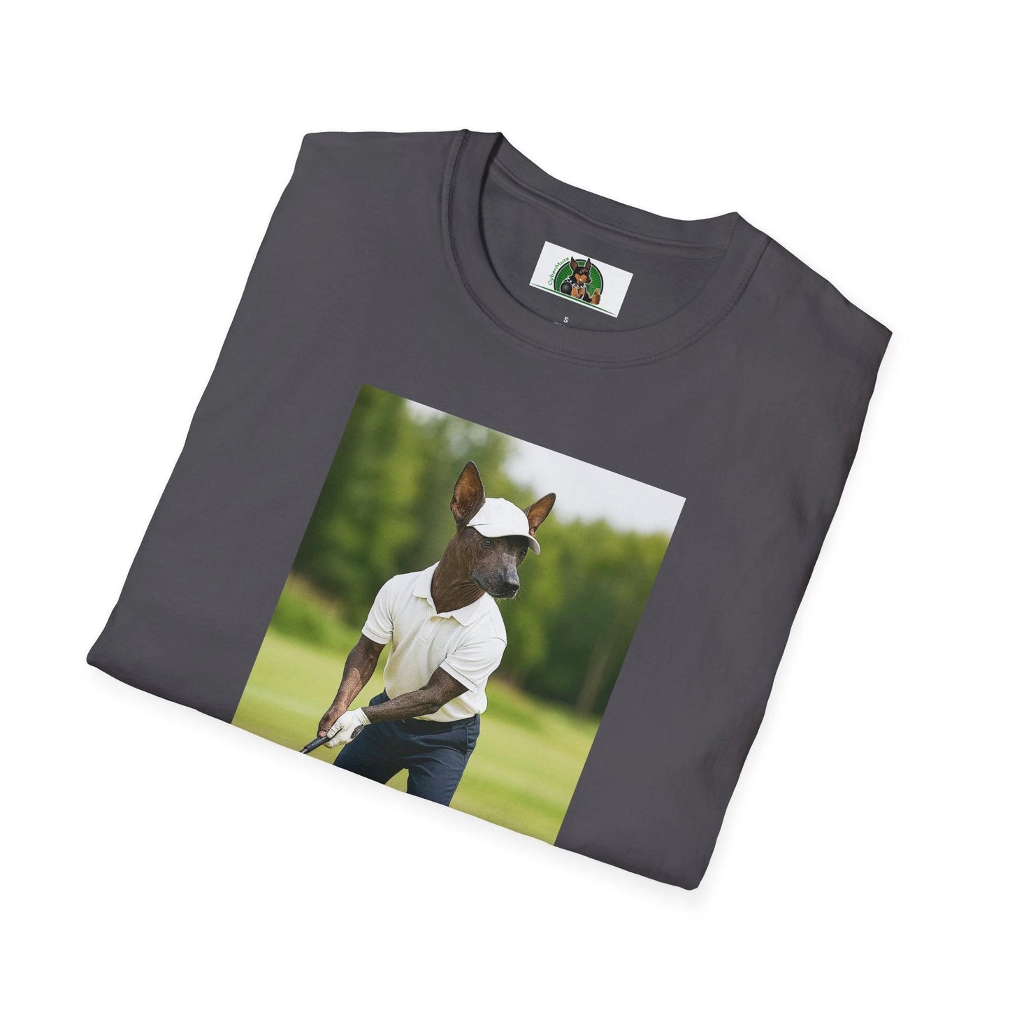 Mexican Hairless Dog Golf Tee — Dog Lover Sports T-Shirt T-Shirt Printify