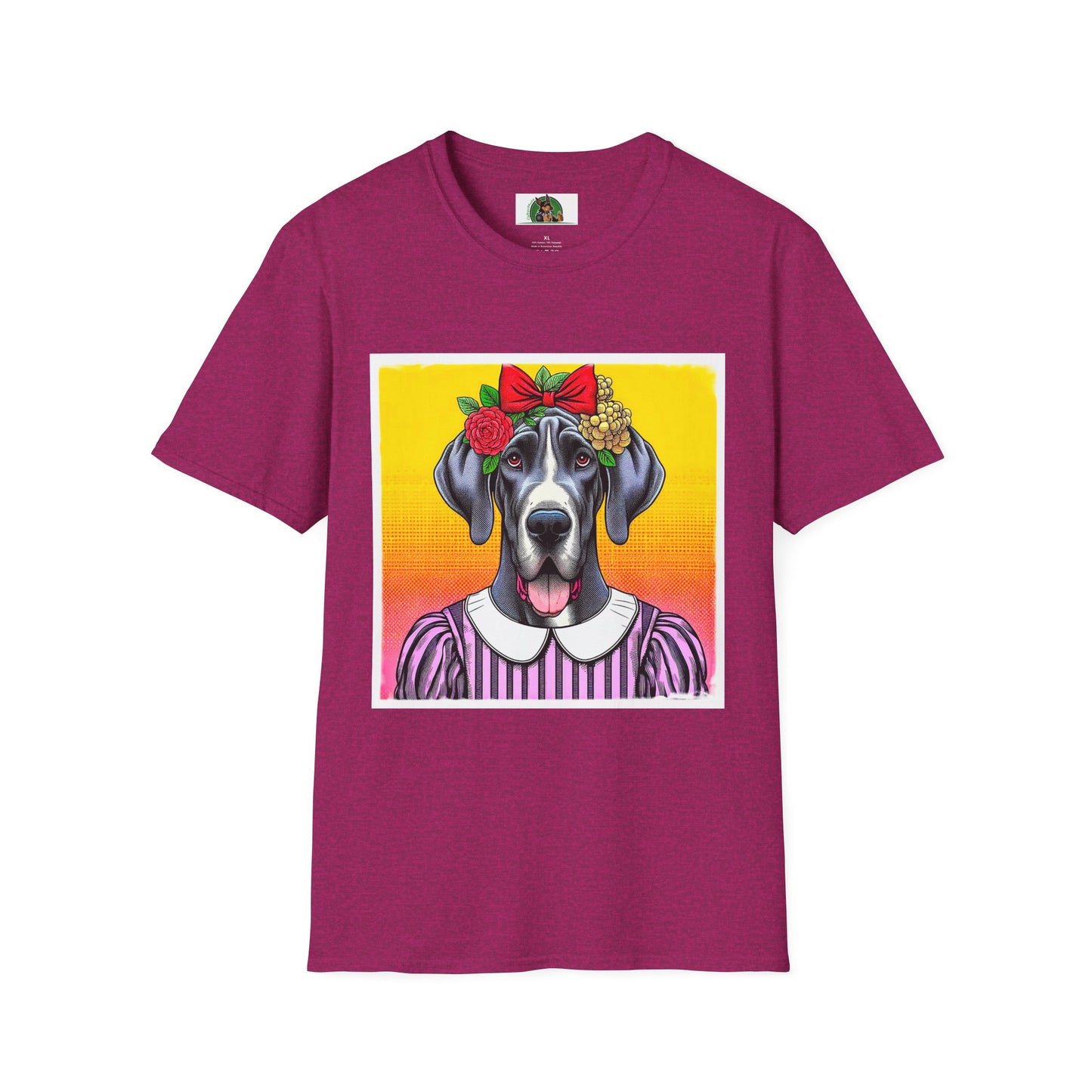 Great Dane T-Shirt Printify S Antique Heliconia 