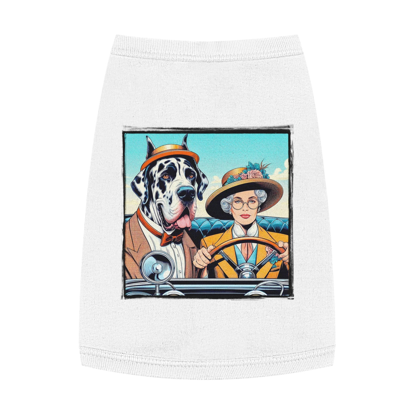 Pet Tank Top Great Dane Pets Printify M White