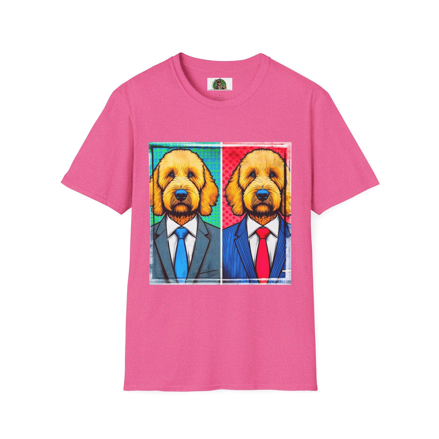 Golden Doodle colors businessmen T-Shirt Printify S Heather Heliconia