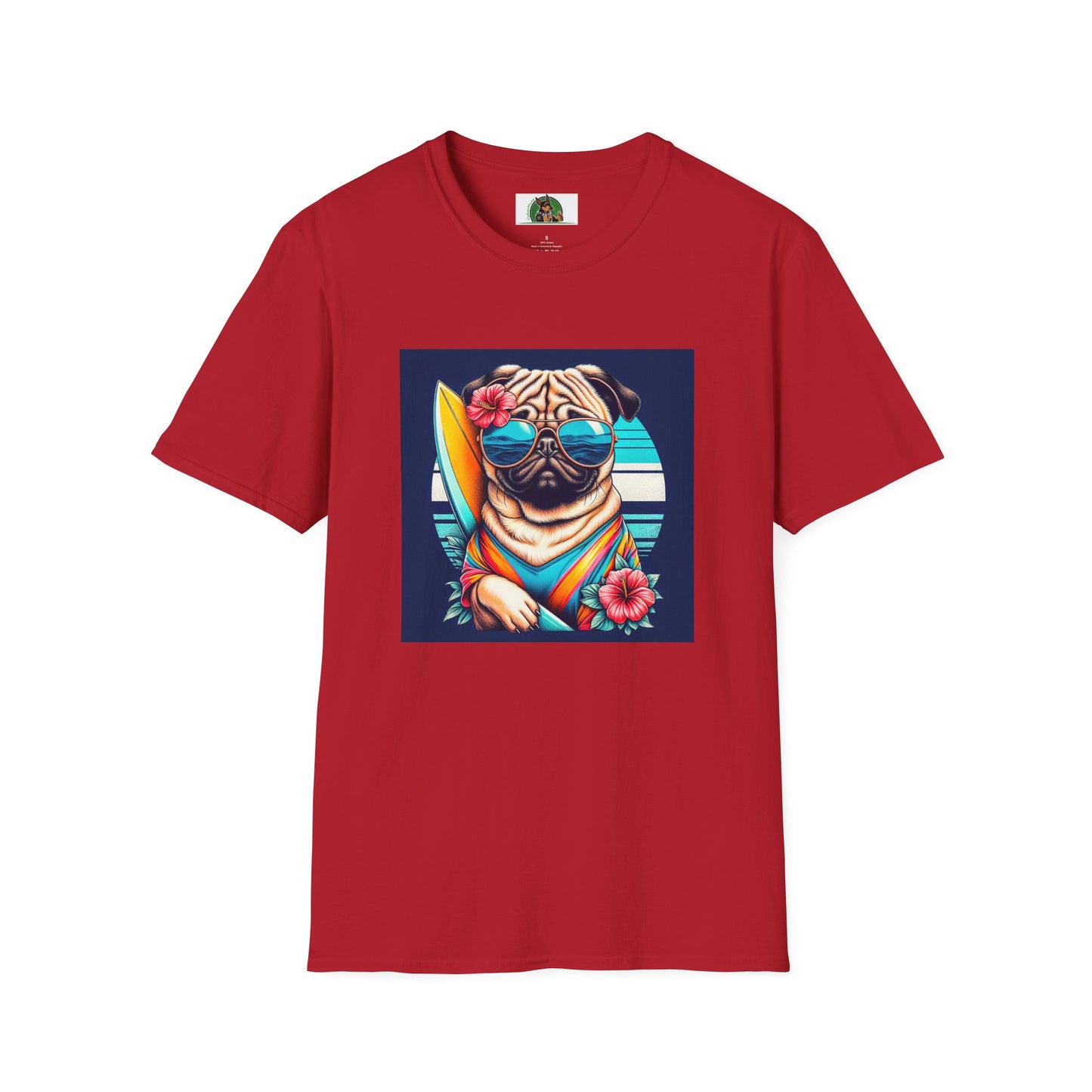 Pugs T-Shirt Printify S Cherry Red 