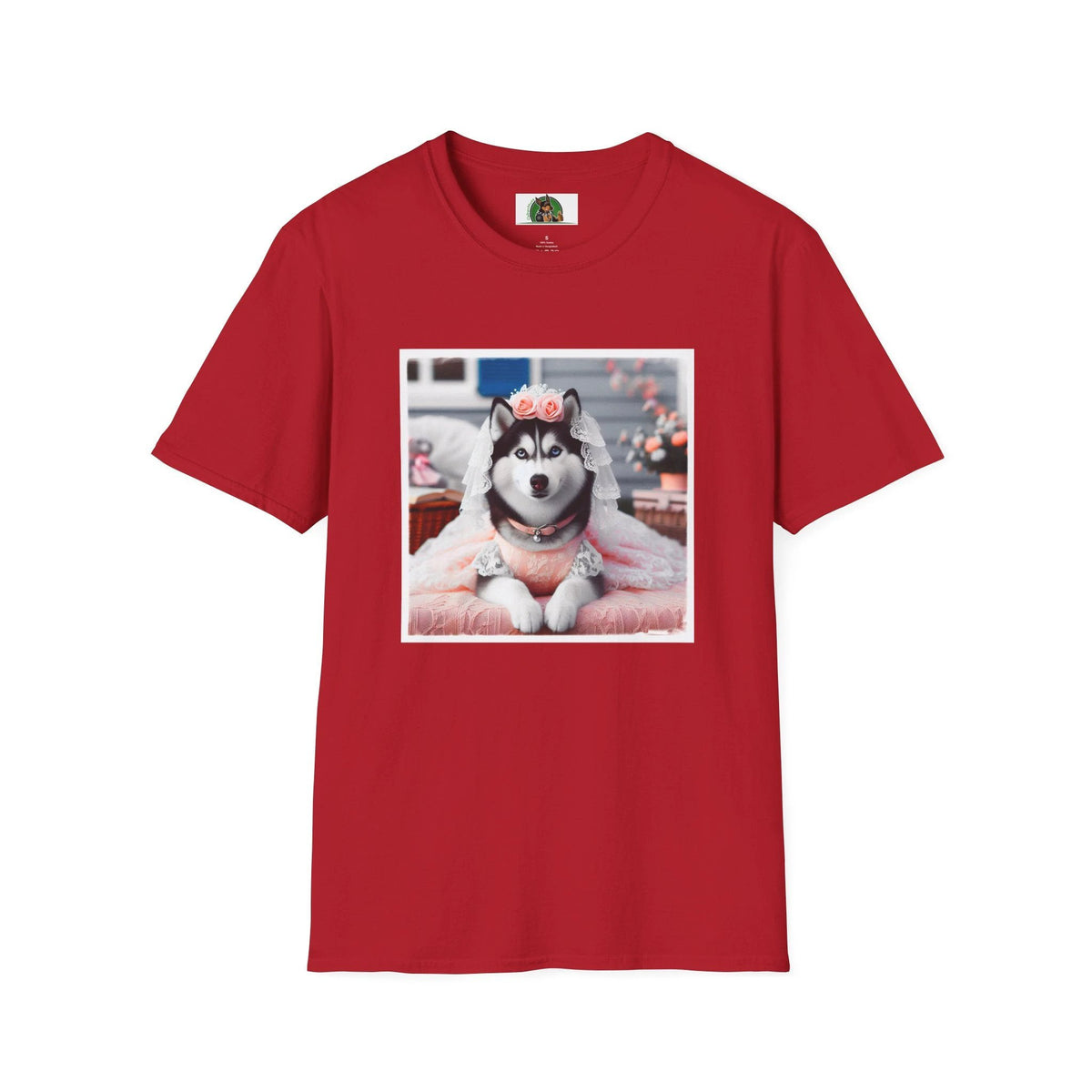 Husky pretty princess shirt T-Shirt Printify S Cherry Red