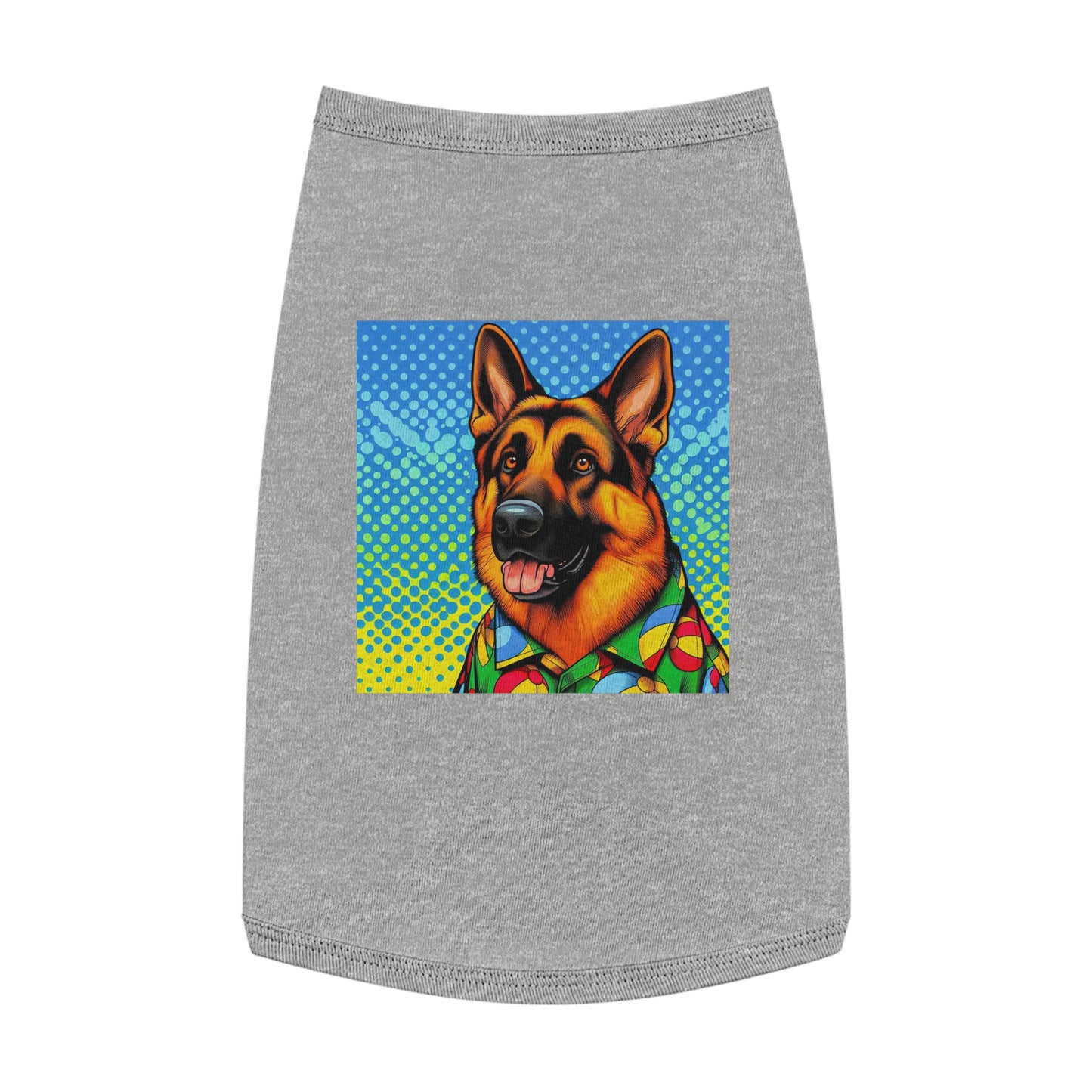 Pet Tank Top Gorman Shepherd fun shirt Pets Printify L Heather