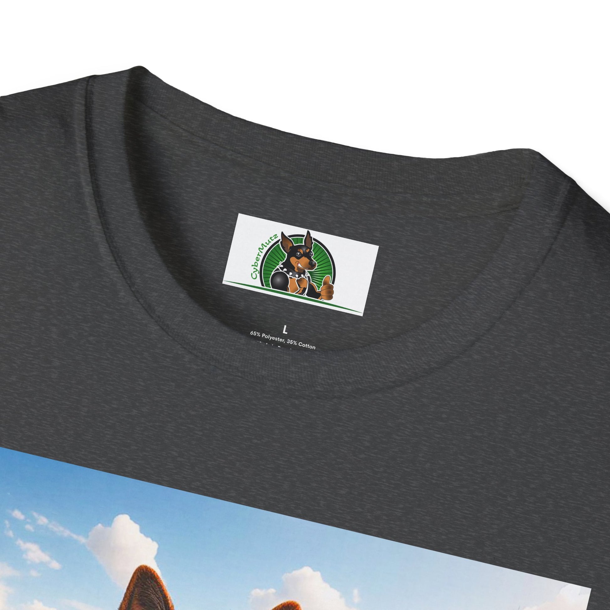 German Shepherd taking photos shirt T-Shirt Printify