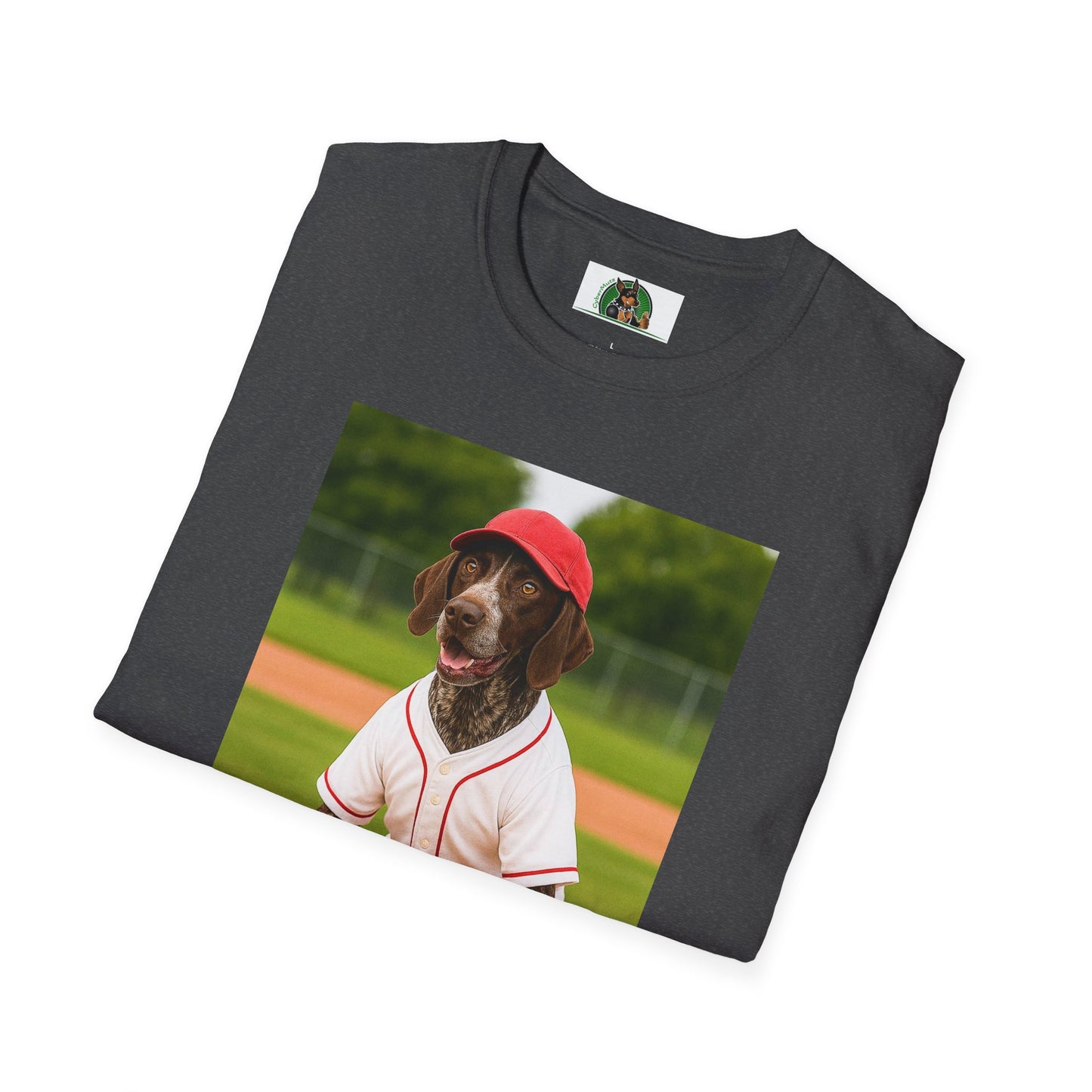 Baseball Sports German Shorthair T-Shirt T-Shirt Printify