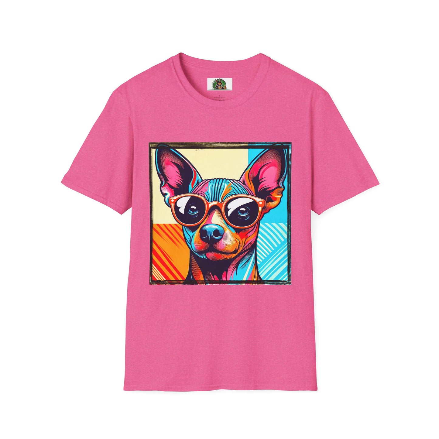 Mexican Hairless Dog T-Shirt Printify S Heather Heliconia 