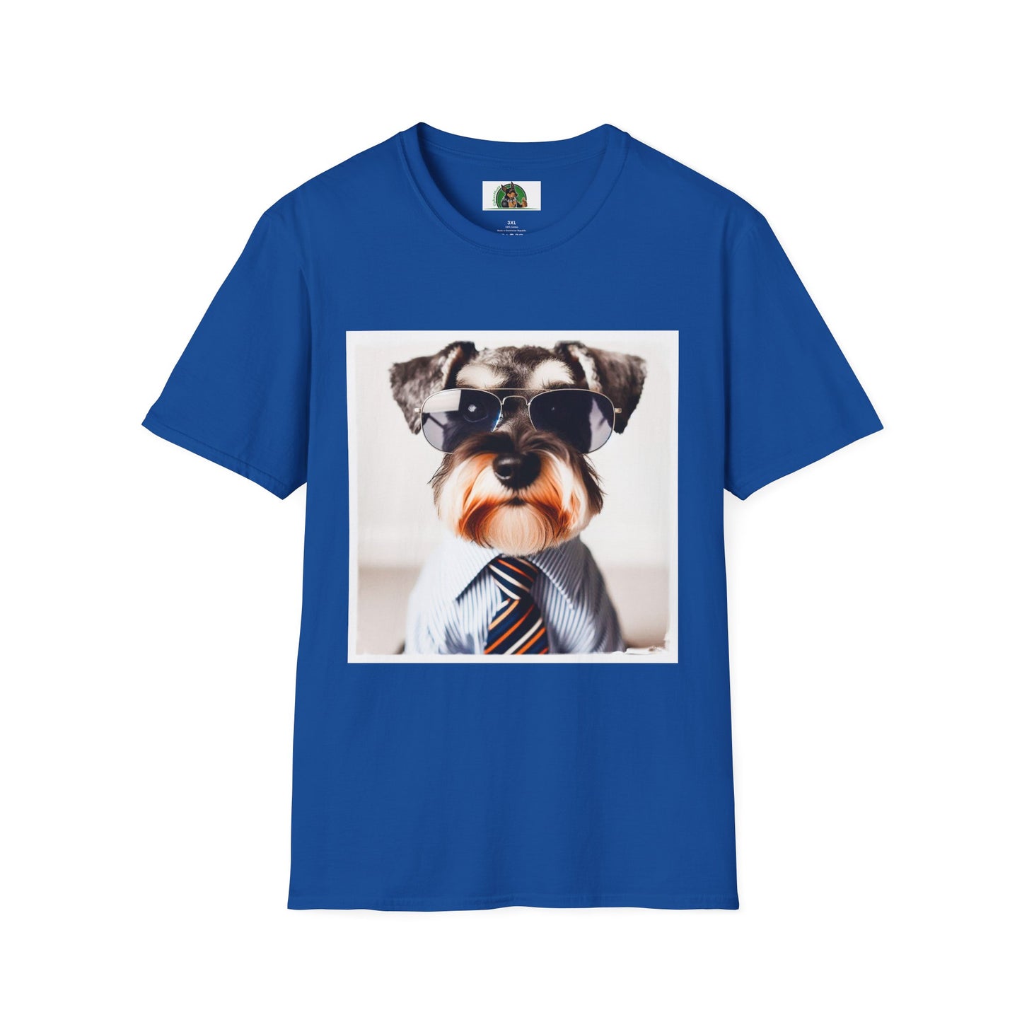 Schnauzer T-Shirt with Miniature Schnauzer Design T-Shirt Printify XS Royal 