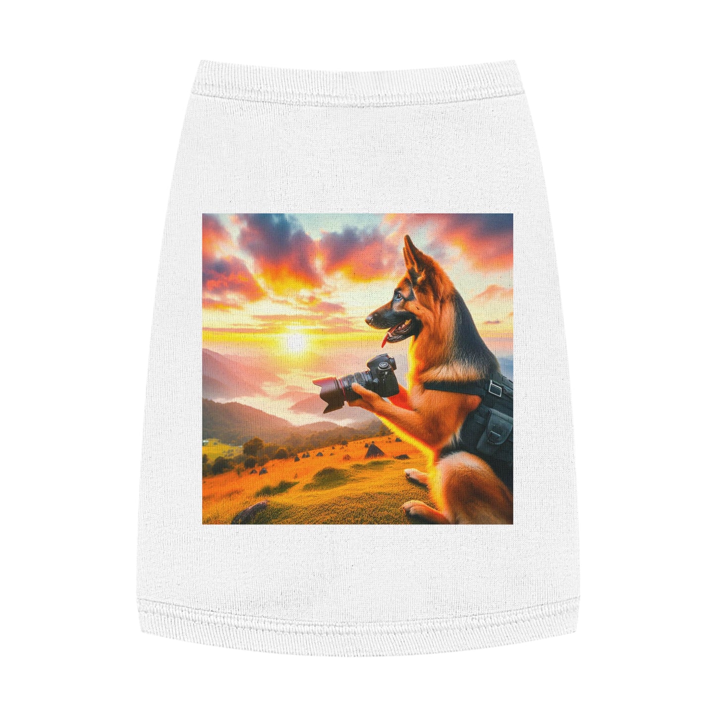 Pet Tank Top German Shepherd Pets Printify M White